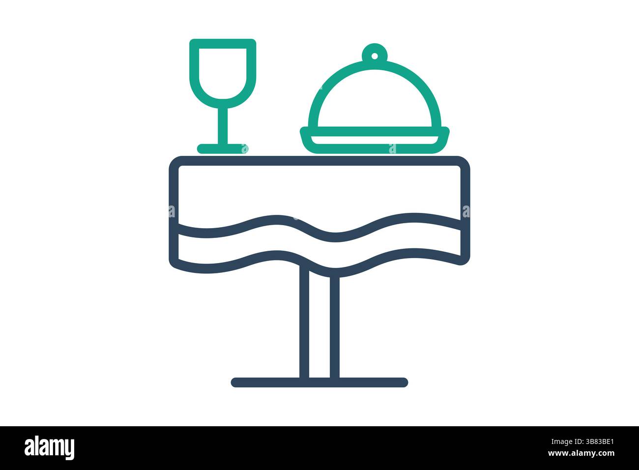 Icona del banchetto. stile icona linea. icona relativa ai servizi di ristorazione. illustrazione vettoriale degli elementi di catering Illustrazione Vettoriale