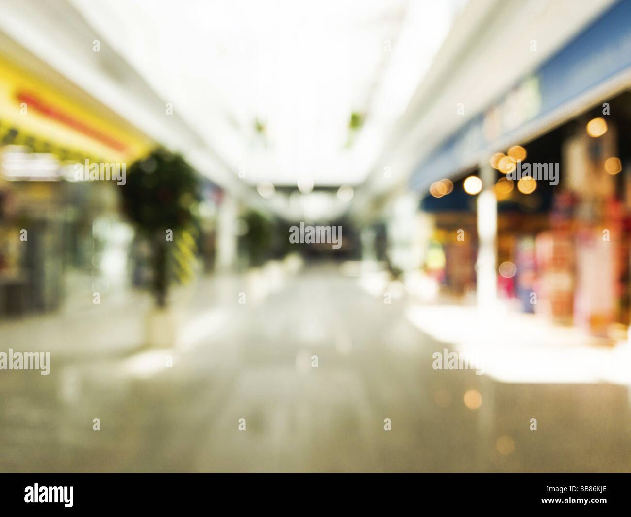 Sfondo astratto di shopping mall, profondità di messa a fuoco Foto Stock