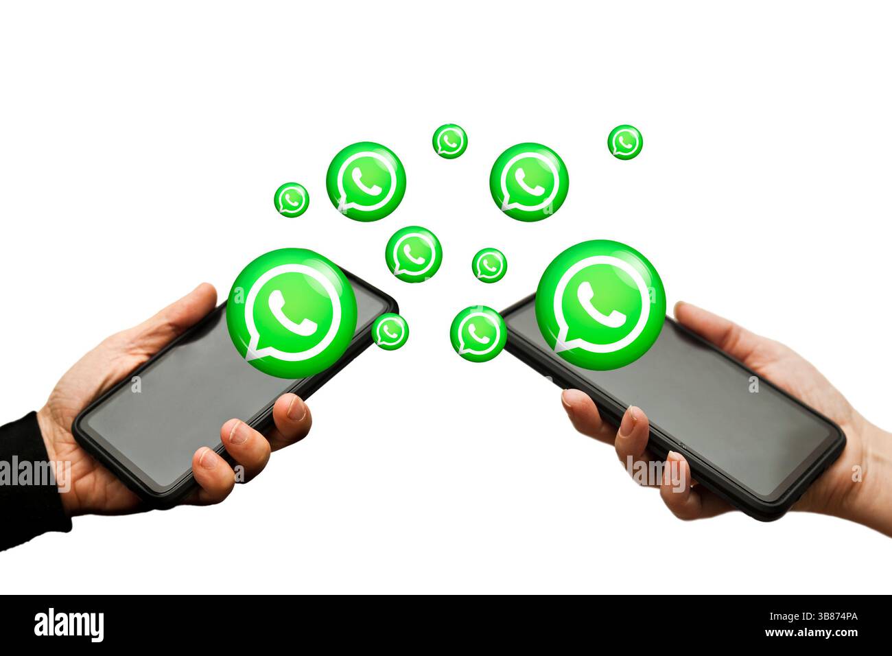 Concetto per Whatsapp VoIP e servizio di messaggistica Foto Stock