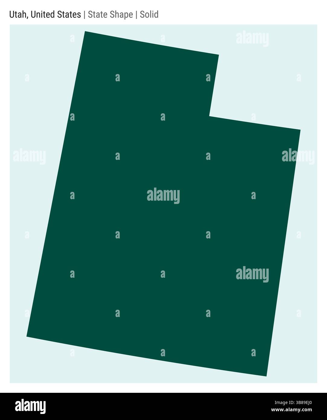 Utah, Stati Uniti. Semplice mappa vettoriale. Stato forma. Stile solido. Confine dello Utah. Illustrazione vettoriale. Illustrazione Vettoriale