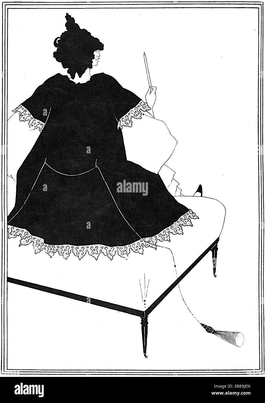 Aubrey Beardsley - illustrazione a Salome di Oscar Wilde - Salome su Settle Foto Stock