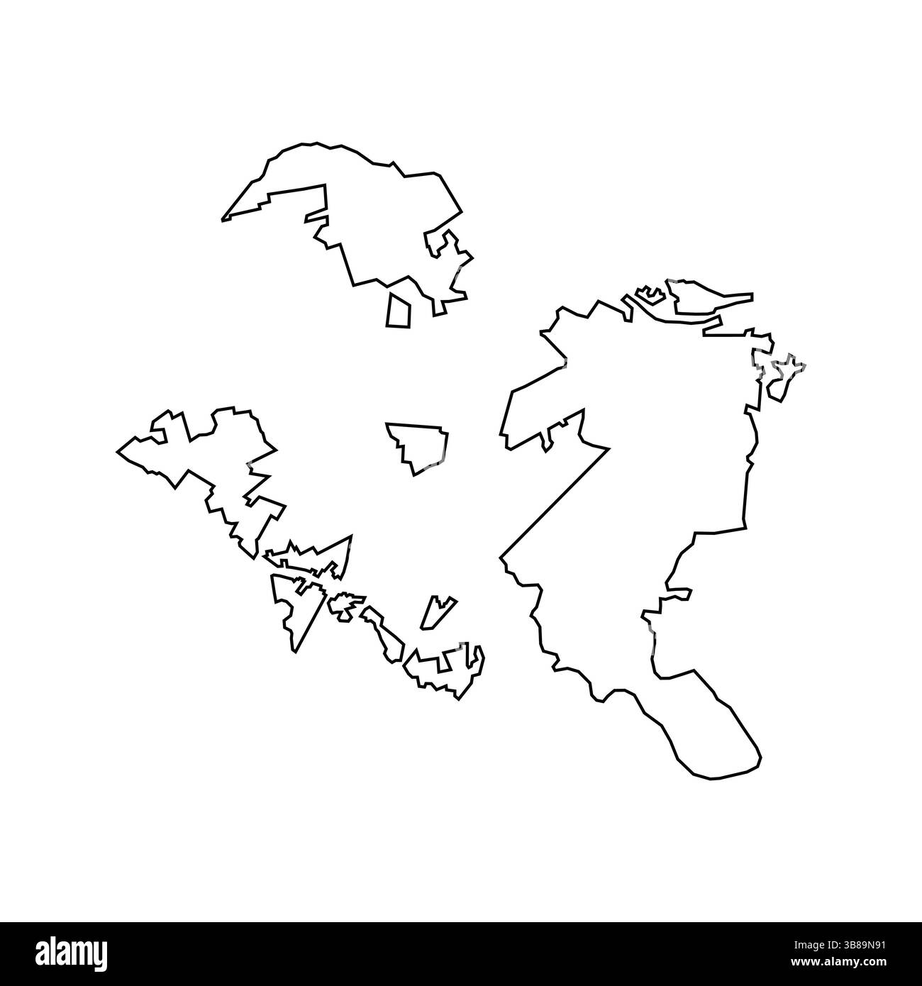 Città di Savannah, Georgia, Stati Uniti d'America sfondo della mappa. Mappa degli Stati Uniti d'America isolata su sfondo bianco. Illustrazione Vettoriale