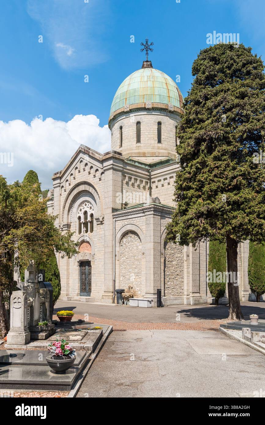 Cappella funebre (Famedio) nel Cimitero Monumentale di Lugano, nel Canton Ticino, Svizzera Foto Stock