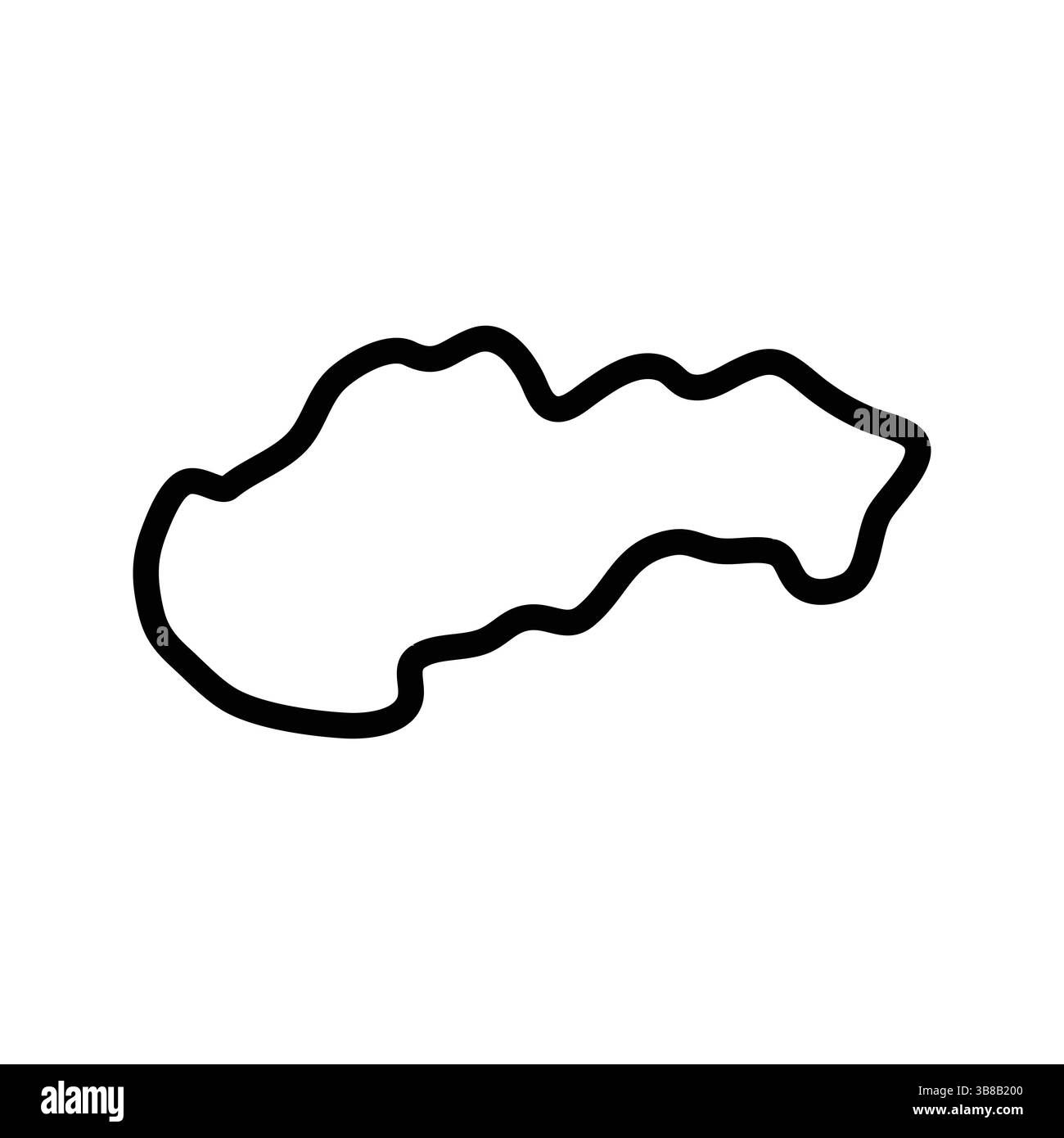 Icona mappa Slovacchia. Schema della Slovacchia. Semplice design a icone. Illustrazione vettoriale Illustrazione Vettoriale