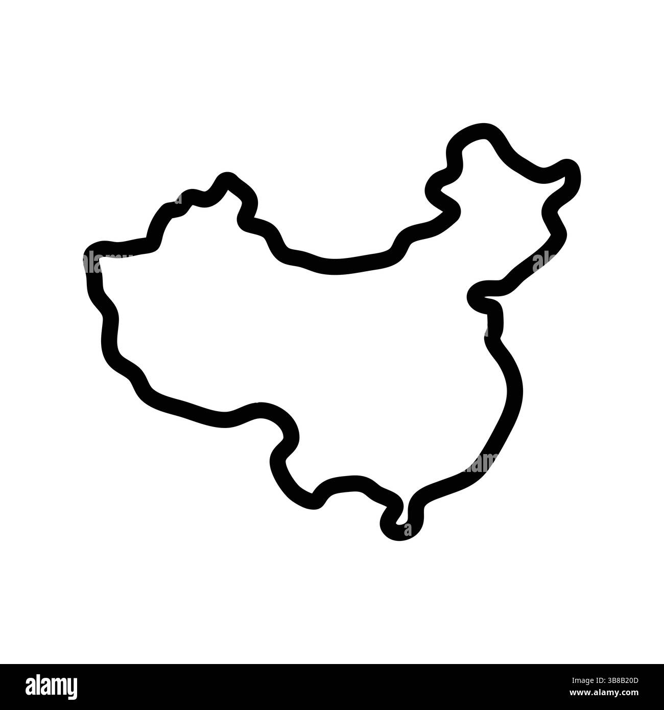 Icona mappa Cina. Mappa della Cina. Semplice design a icone. Illustrazione vettoriale Illustrazione Vettoriale