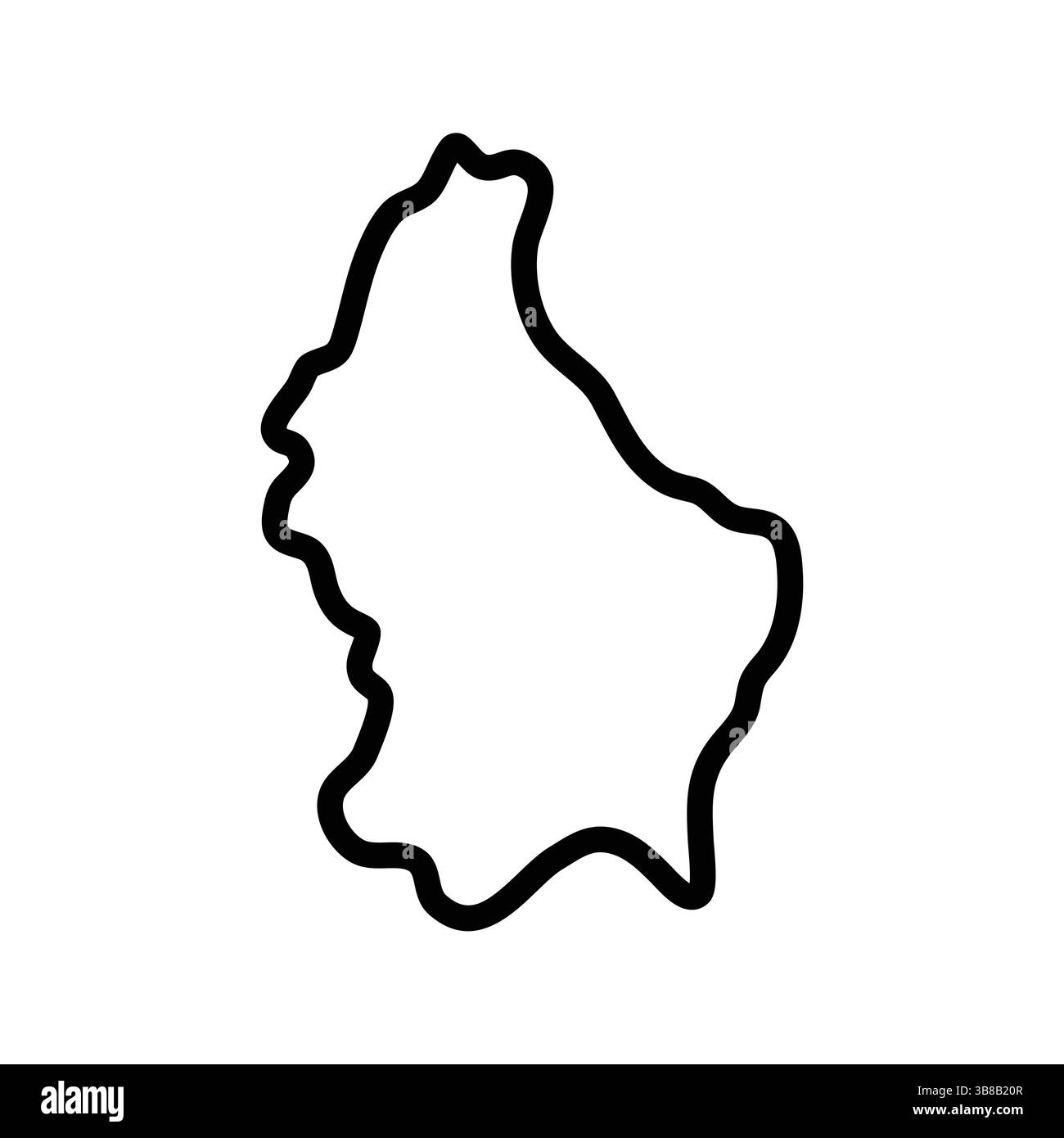 Icona mappa Lussemburgo. Mappa delineata del Lussemburgo. Semplice design a icone. Illustrazione vettoriale Illustrazione Vettoriale