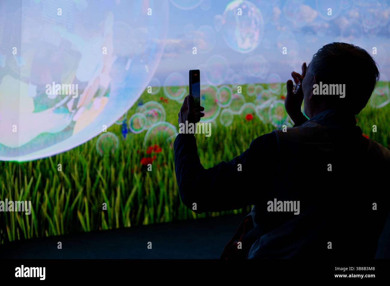Cattura l'immersiva installazione multimediale "albero del cielo", creata da Samuel Yip e Janice To, all'HKMoA Foto Stock