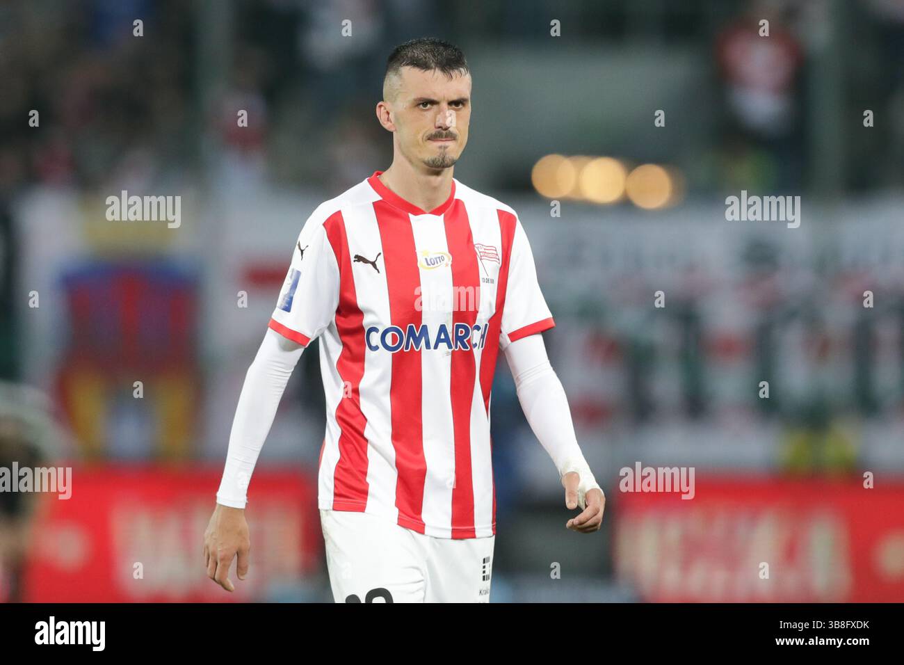 10 febbraio 2024, KrakÃ³W, Polonia: Eneo Bitri di Cracovia visto in azione durante la partita di calcio polacca PKO Ekstraklasa League 2023/2024 tra Cracovia Cracovia e Radomiak Radom allo stadio Cracovia. Punteggio finale; Cracovia Krakow 6:0 Radomiak Radom. (Immagine di credito: © Grzegorz Wajda/SOPA Images via ZUMA Press Wire) Foto Stock