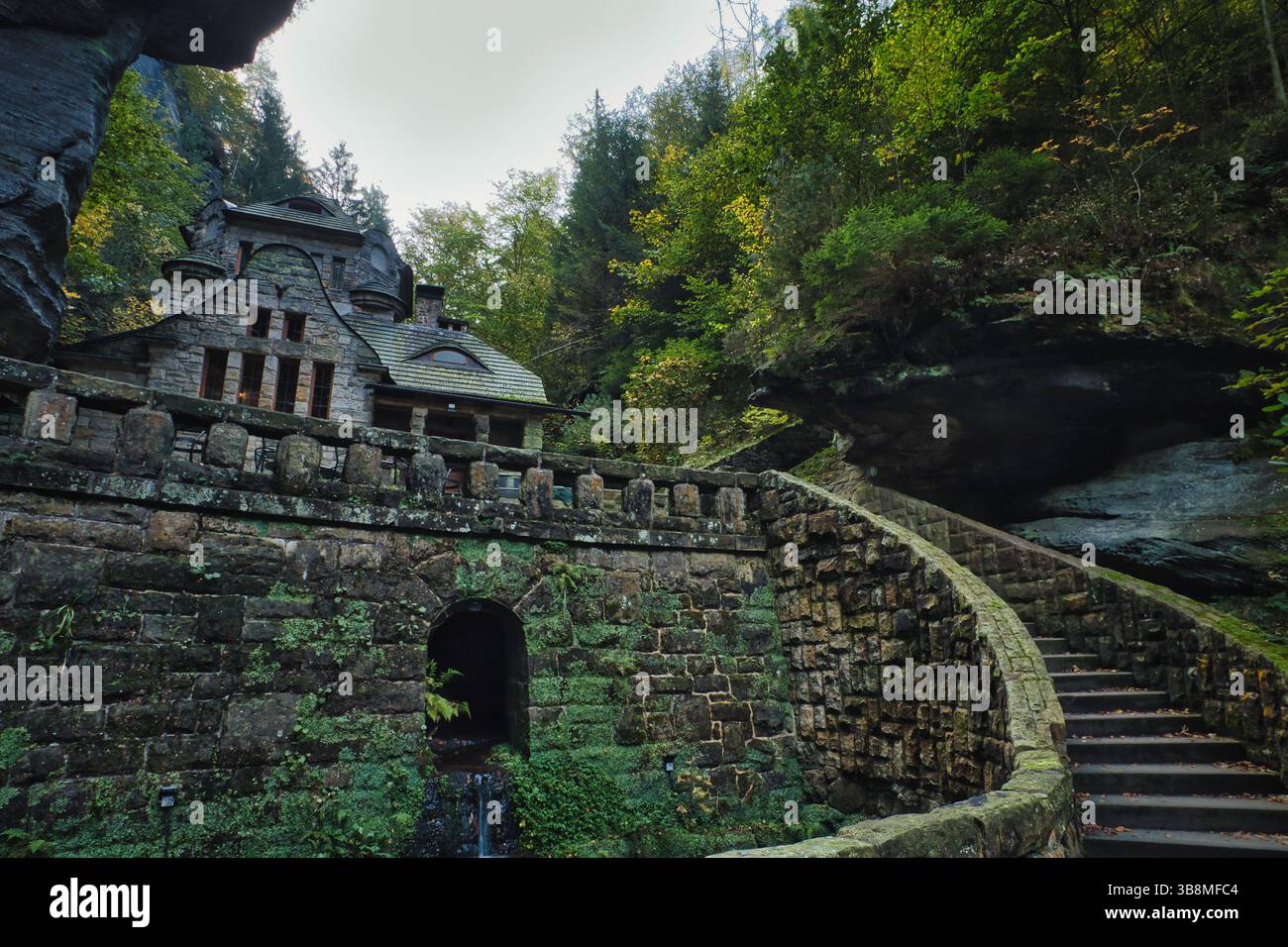 Paesaggio della Svizzera boema sassone della Germania ceca Foto Stock