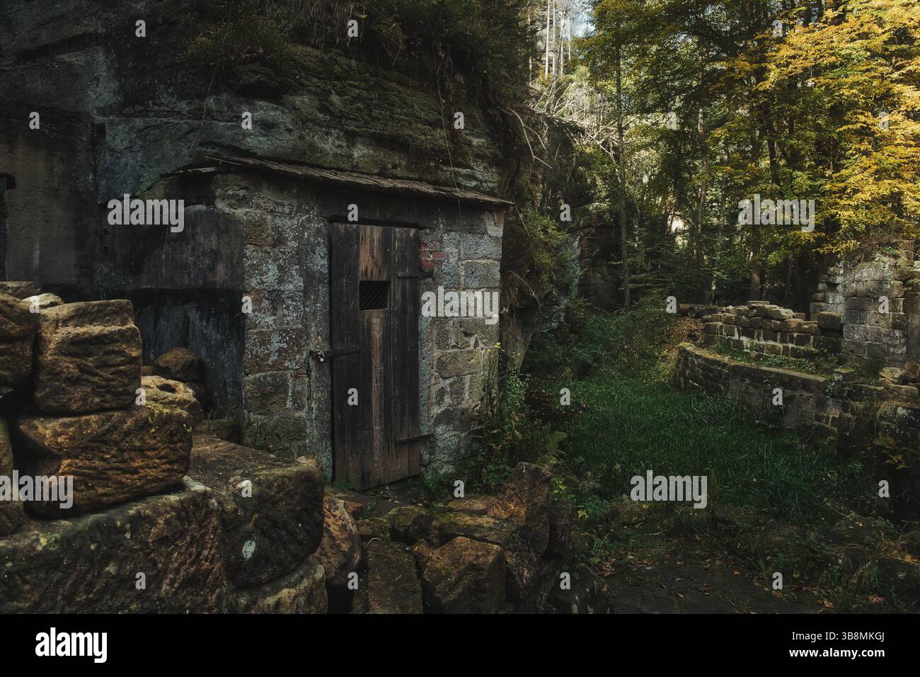 Paesaggio della Svizzera boema sassone della Germania ceca Foto Stock