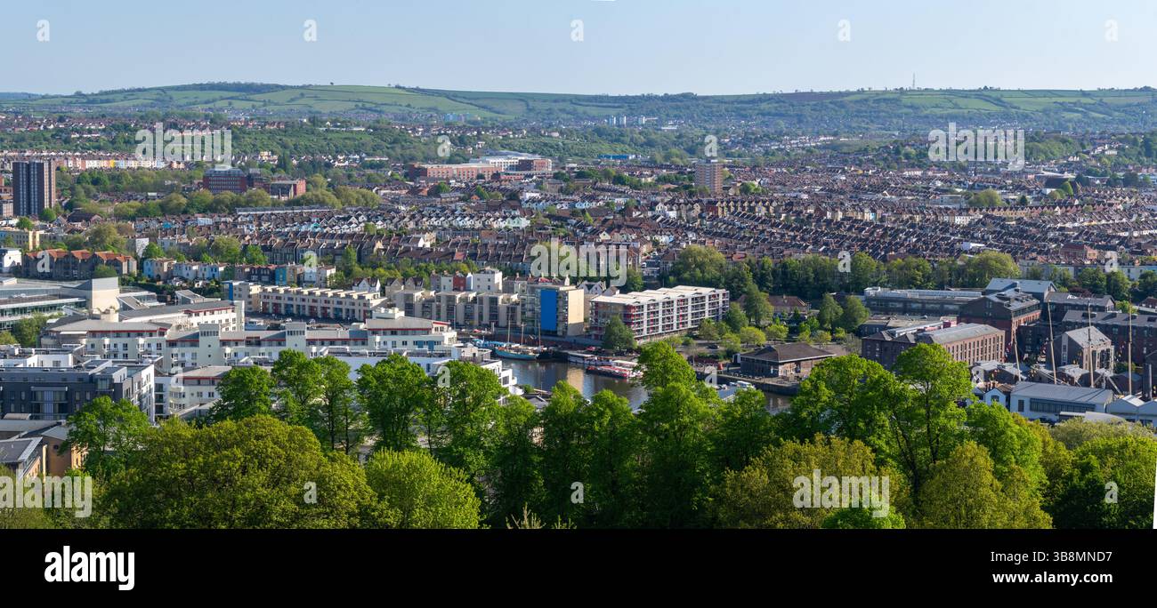 Immagine panoramica dello skyline di Bristol Foto Stock