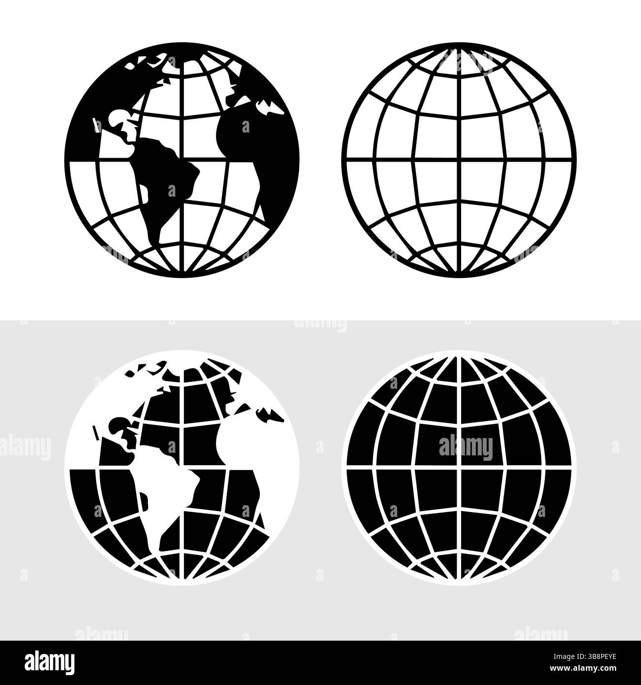 Icona Web , sito Web , illustrazione vettoriale icona globo, icona simbolo Web, simbolo www, set icone homepage, clip di messa a terra, simbolo globo bianco isolato Illustrazione Vettoriale