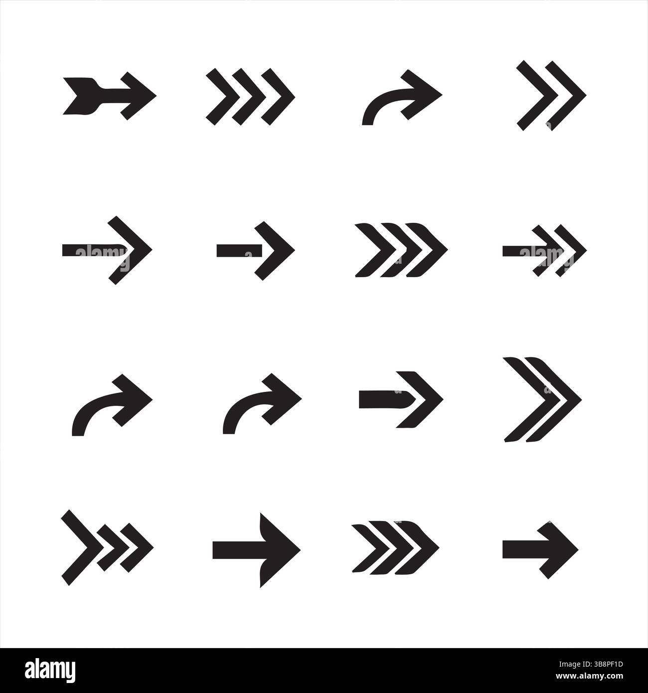 Raccolta di frecce vettoriali . Frecce icone set grandi . Semplici frecce moderne. Illustrazione vettoriale eps Illustrazione Vettoriale