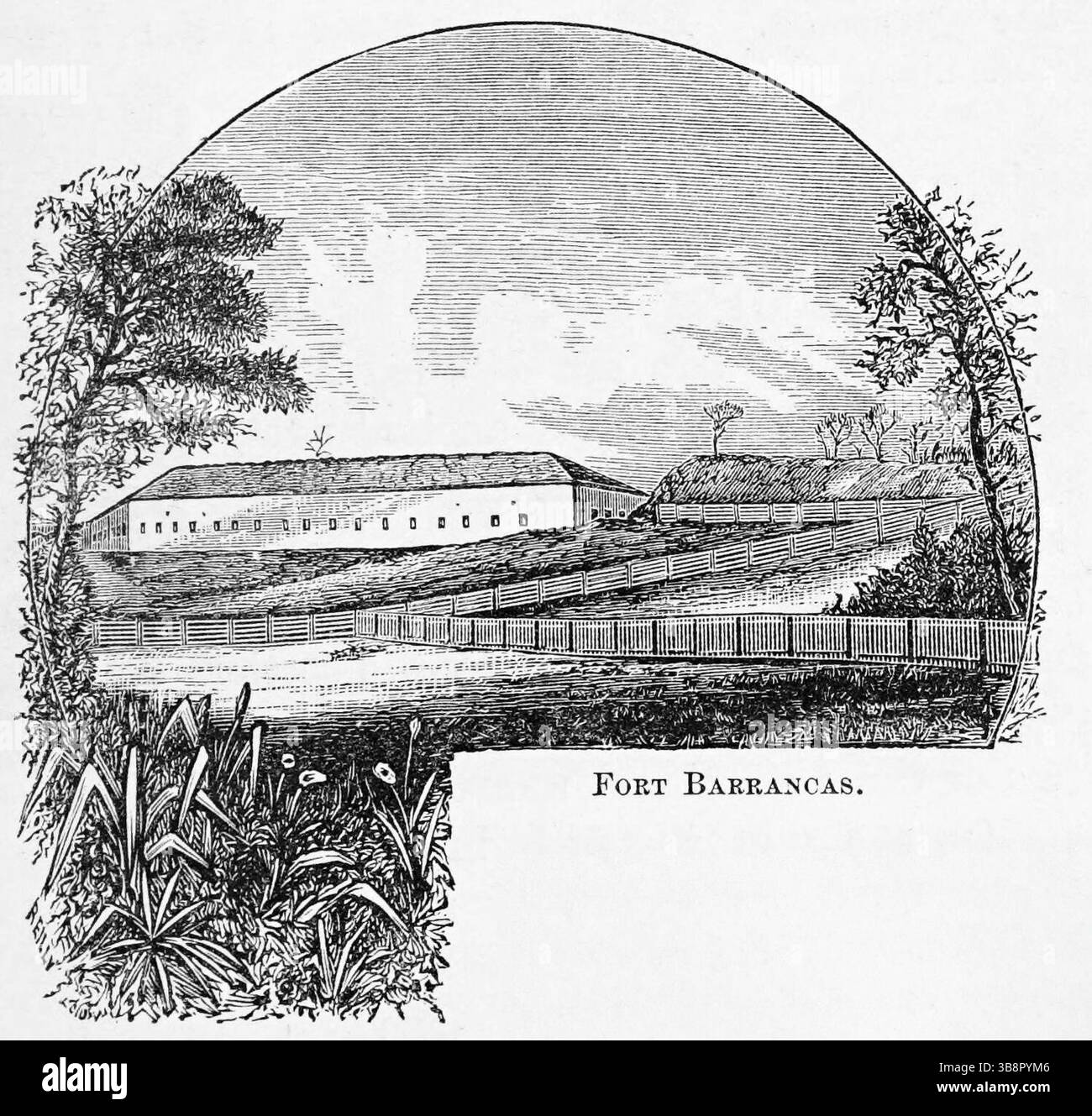 Fort Barrancas, Pensacola, Florida. illustrazione d'archivio del xix secolo Foto Stock