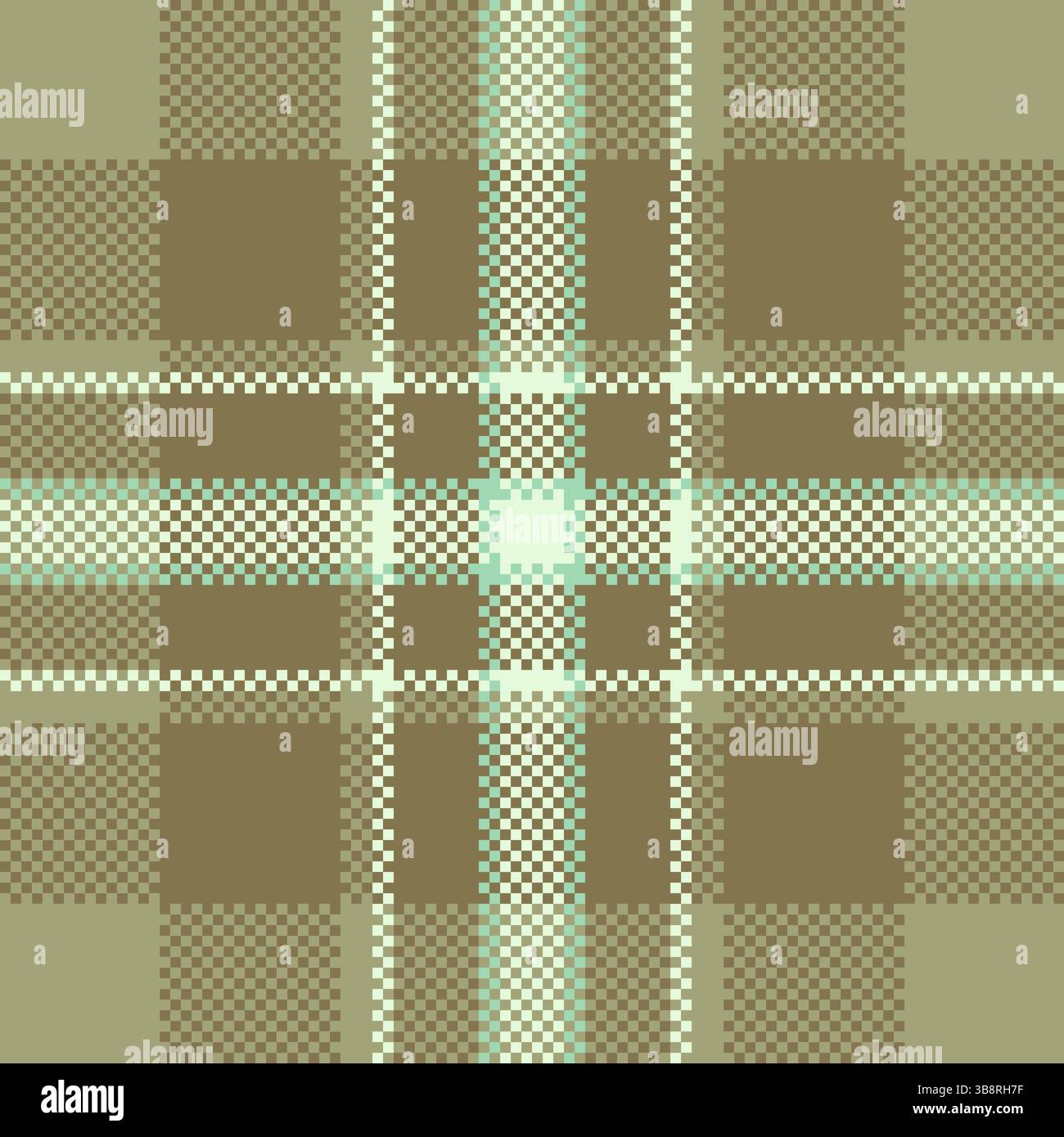 Elegante motivo a quadri verde e marrone. Perfetto per design tessile, sfondi di siti Web o illustrazioni di moda. Questo sottile ma sofisticato Illustrazione Vettoriale
