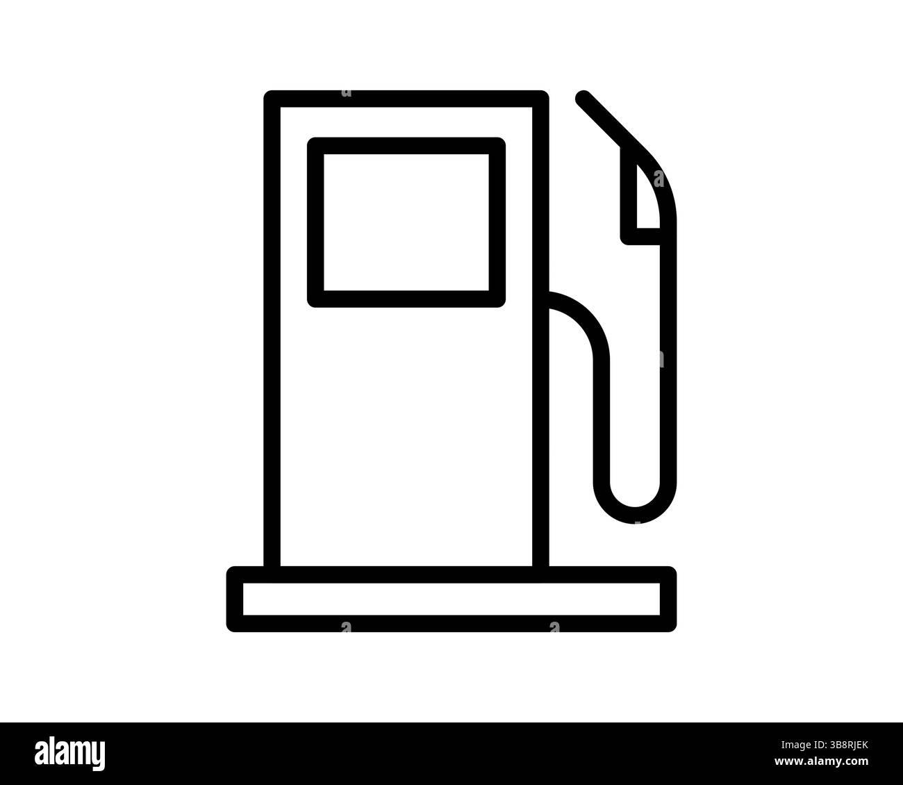 Icona minimalista raffigurante una pompa di gas, che rappresenta carburante, energia e trasporto. Utile per applicazioni, mappe e temi ambientali. Pulito, semplice, A. Illustrazione Vettoriale