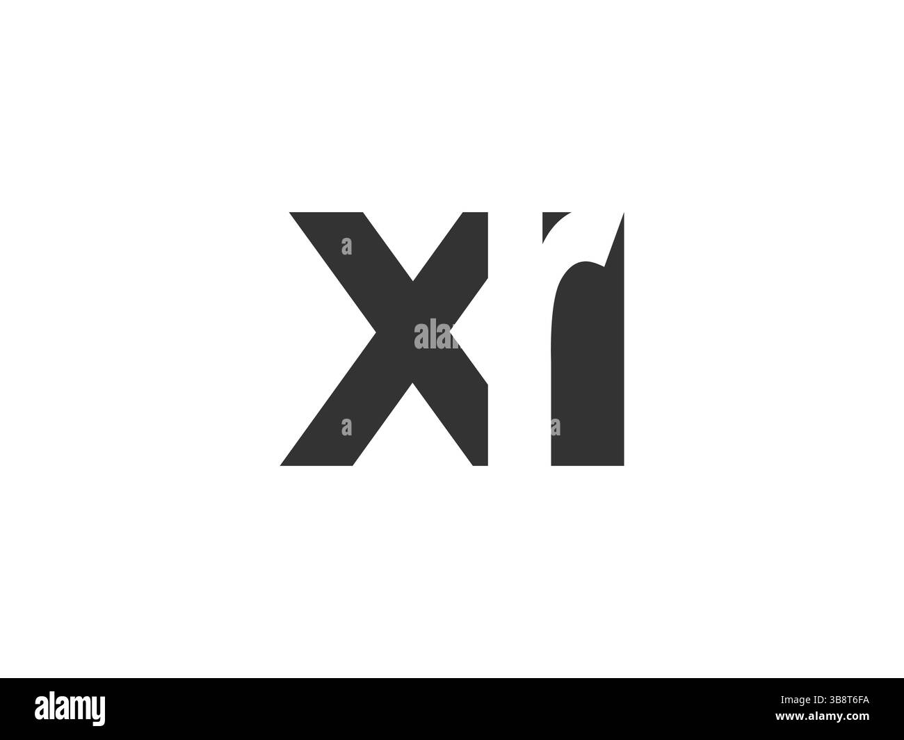 Logo XR creativo geometrico iniziale moderno e minimalista. Font Letter x r trendy. Elegante design techno vettoriale professionale universale. Illustrazione Vettoriale
