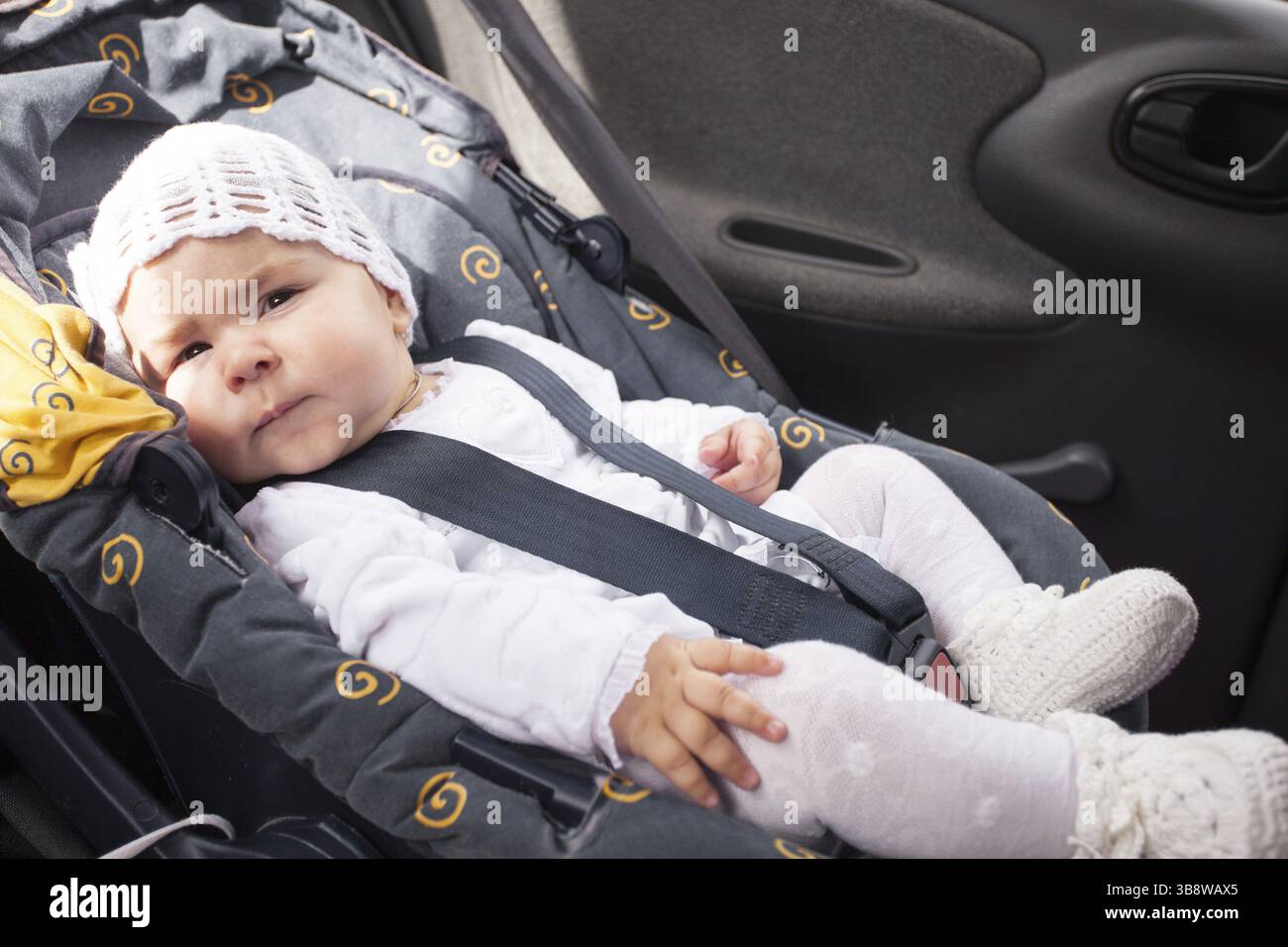 Seggiolino per bambini in auto, modello da 0 a 12 mesi Foto Stock