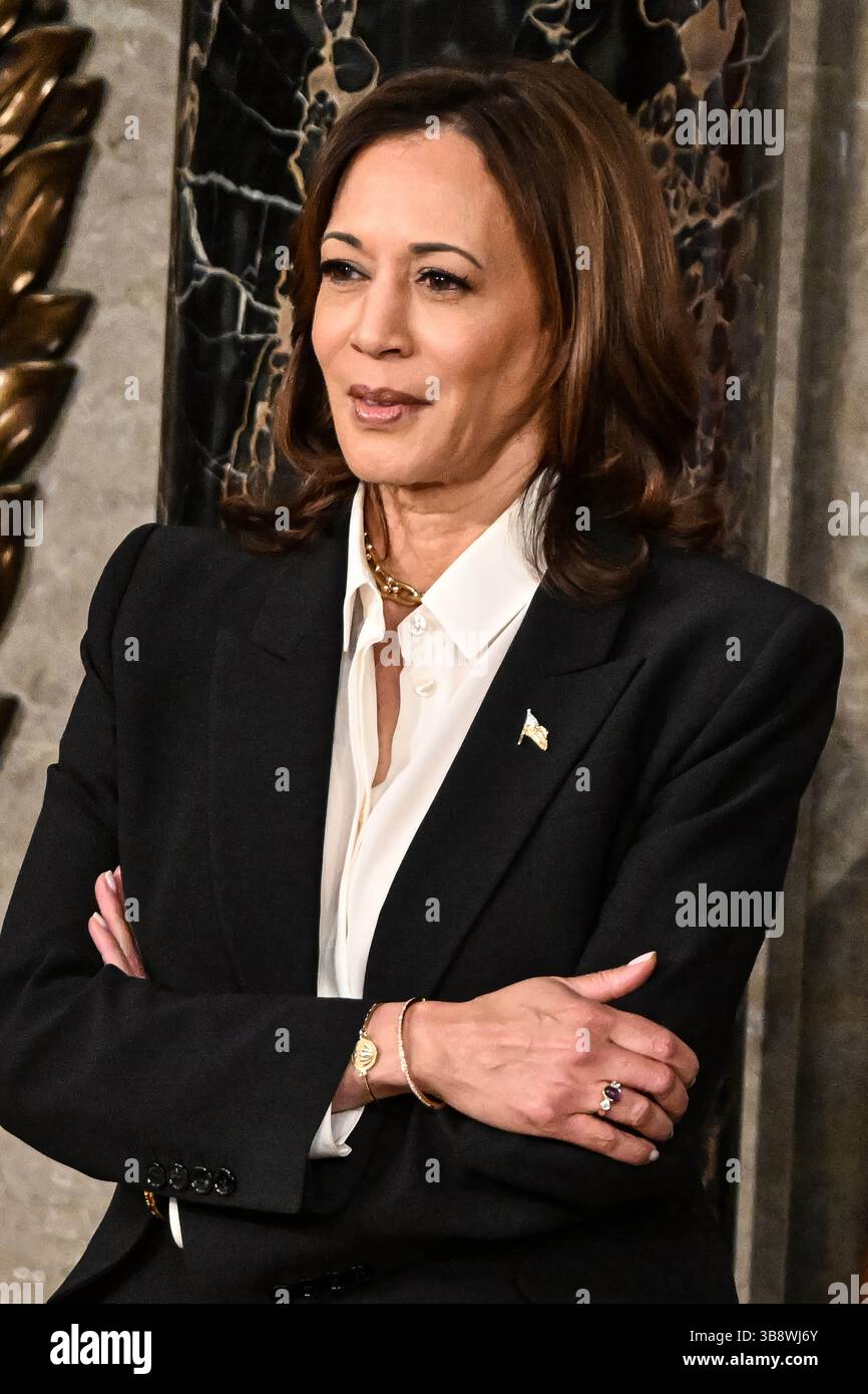 7 marzo 2024, Washington, DC, USA: 3/7/24- il Campidoglio degli Stati Uniti, Washington DC..il presidente Joseph R Biden consegna il suo terzo discorso sullo stato dell'Unione alla nazione. Questa è la sua ultima prima delle elezioni presidenziali. (Immagine di credito: © Christy Bowe/ZUMA Press Wire) Foto Stock