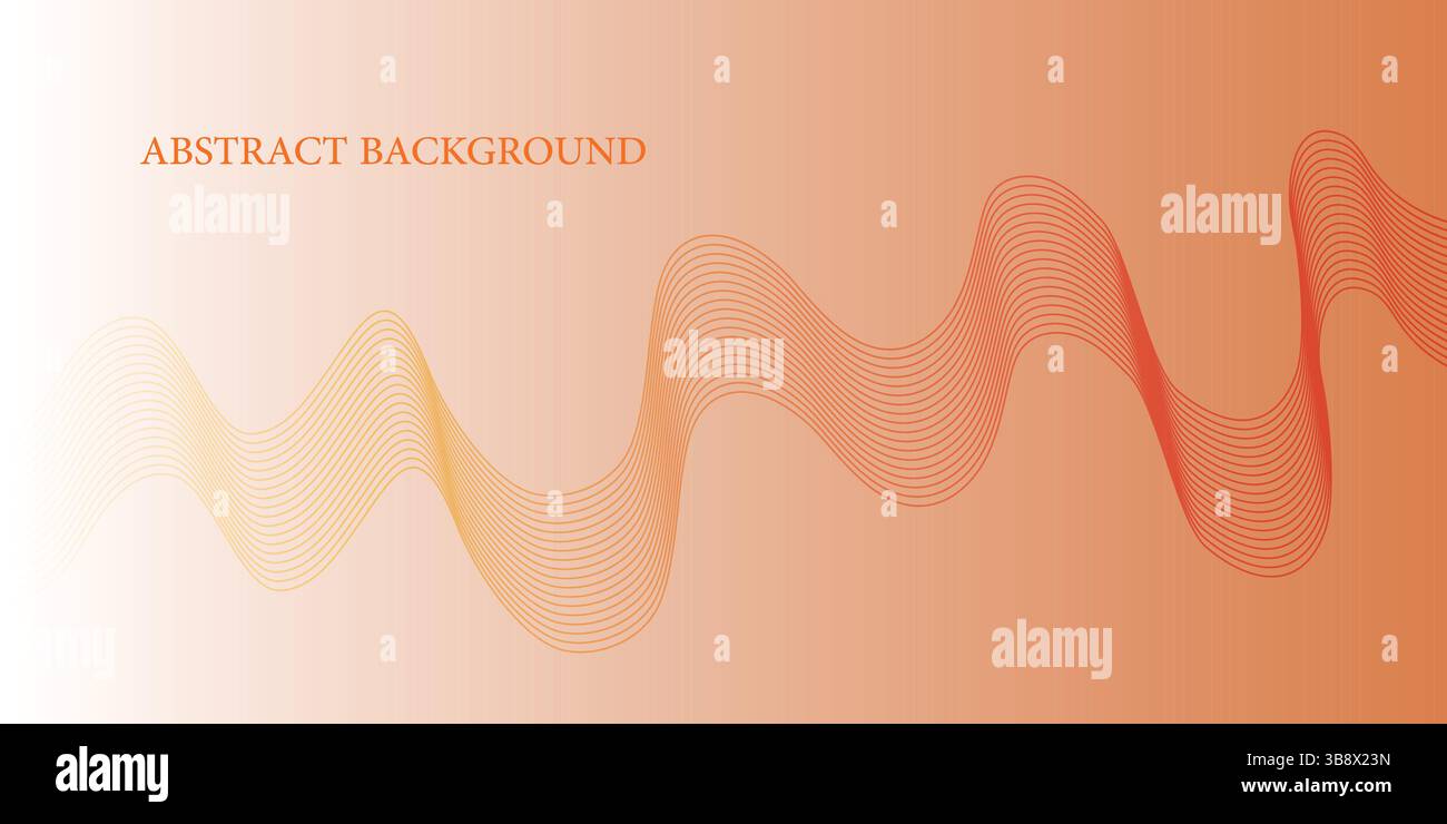 Sfondo Warm Gradient Abstract Wave con design Line Art Illustrazione Vettoriale Sfondo Warm Gradient Abstract Wave con design Line Art Illustrazione Vettoriale