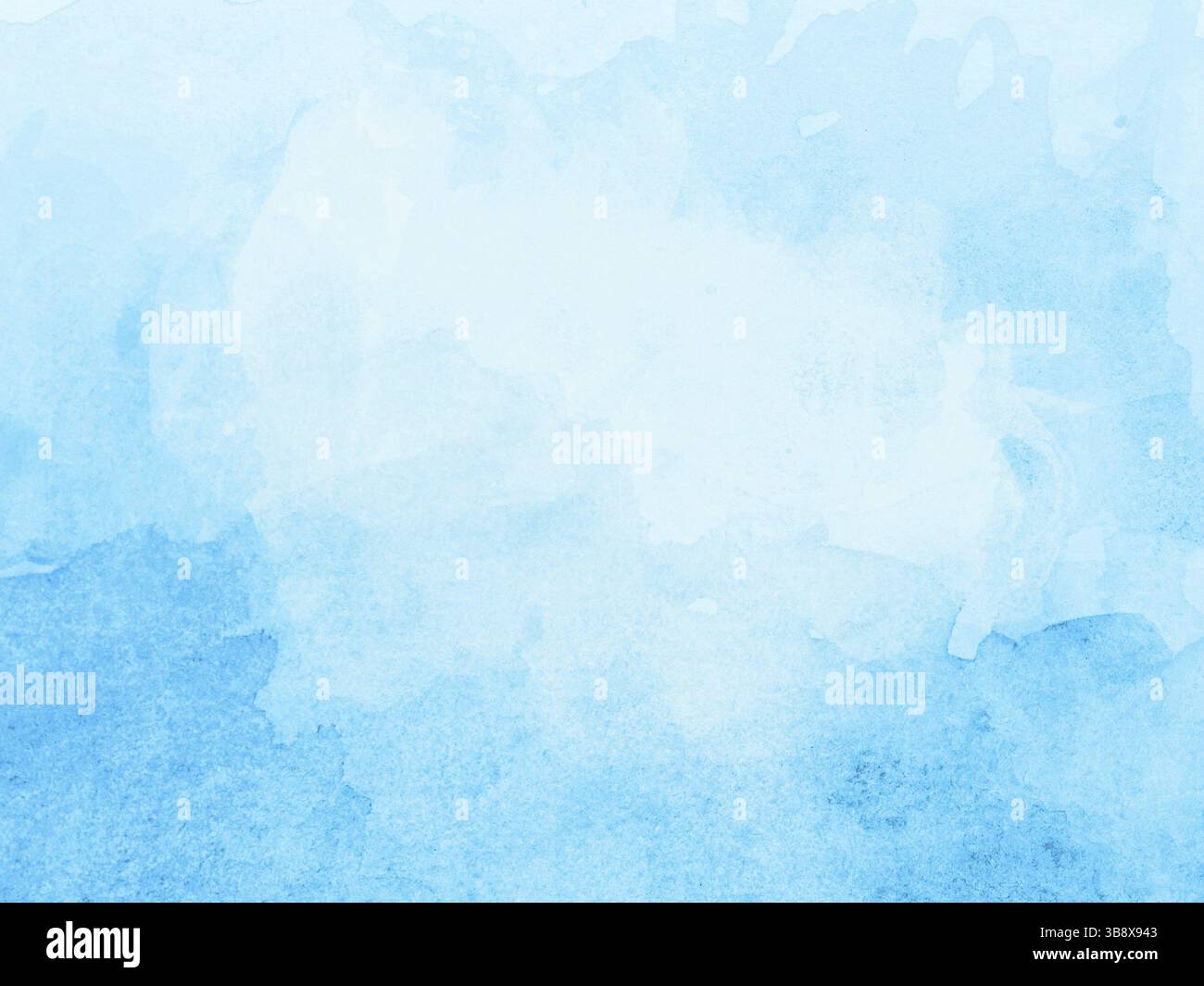 Sfondo color acqua blu pastello. Acquerello astratto sfondo sfumato blu e turchese con spazio copia chiaro al centro per il design Foto Stock
