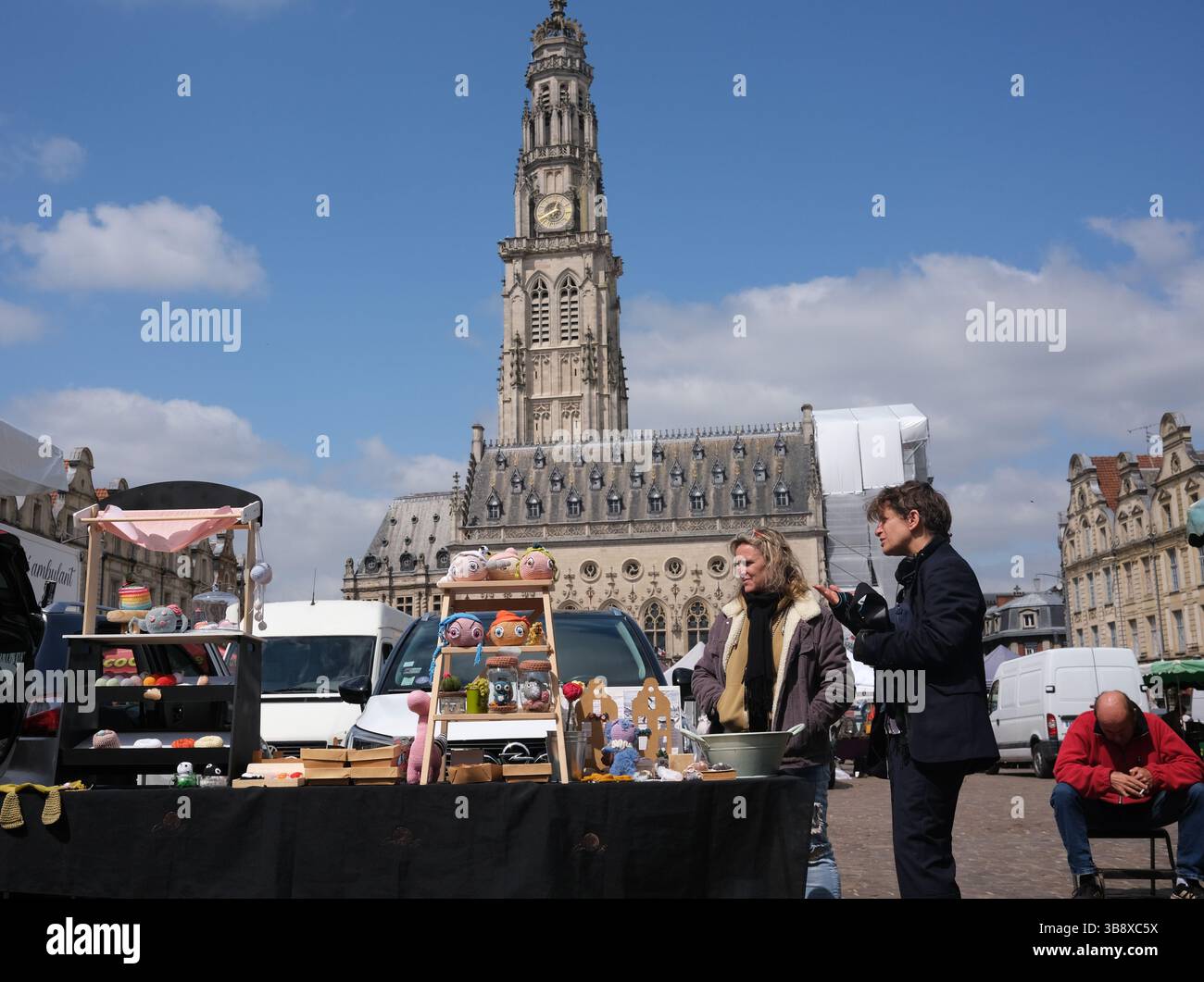 Arras a Pas-de-Calais, Francia settentrionale. mercato all'aperto Foto Stock