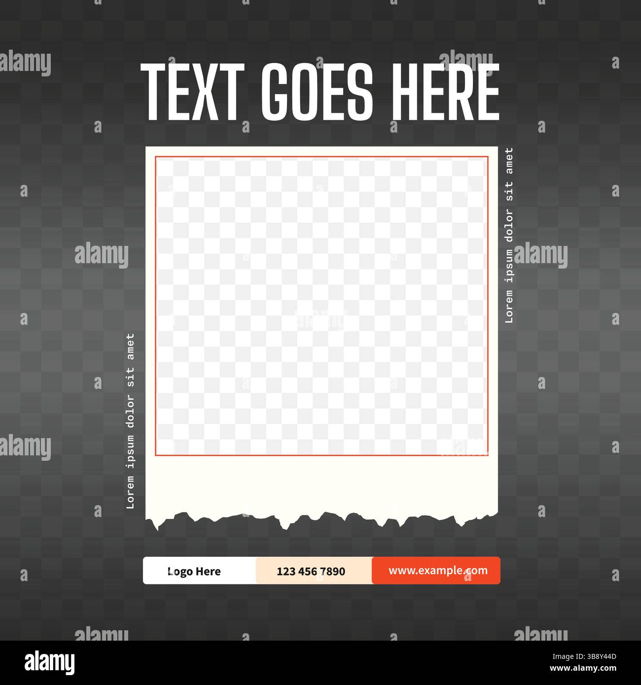 Segnaposto immagine ruvida - progettazione di banner per social media per il settore alimentare Illustrazione Vettoriale