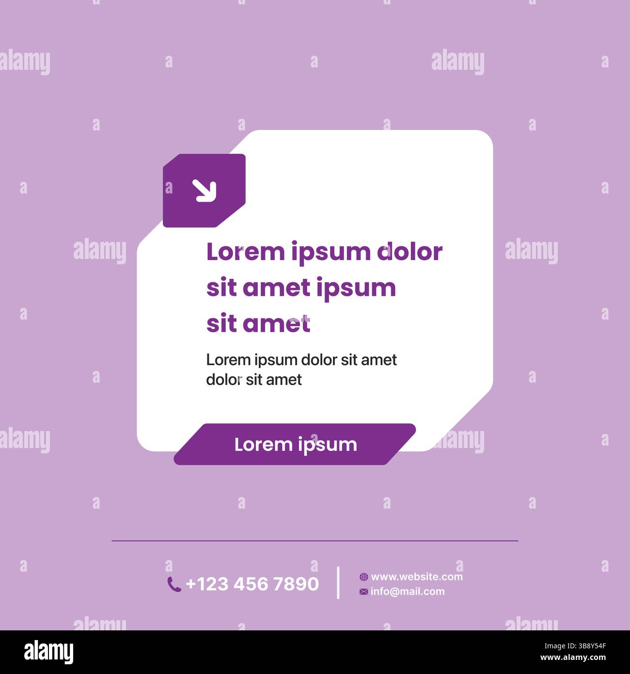 Stile semplice ed esclusivo del design del preventivo - Design della scheda del preventivo Illustrazione Vettoriale