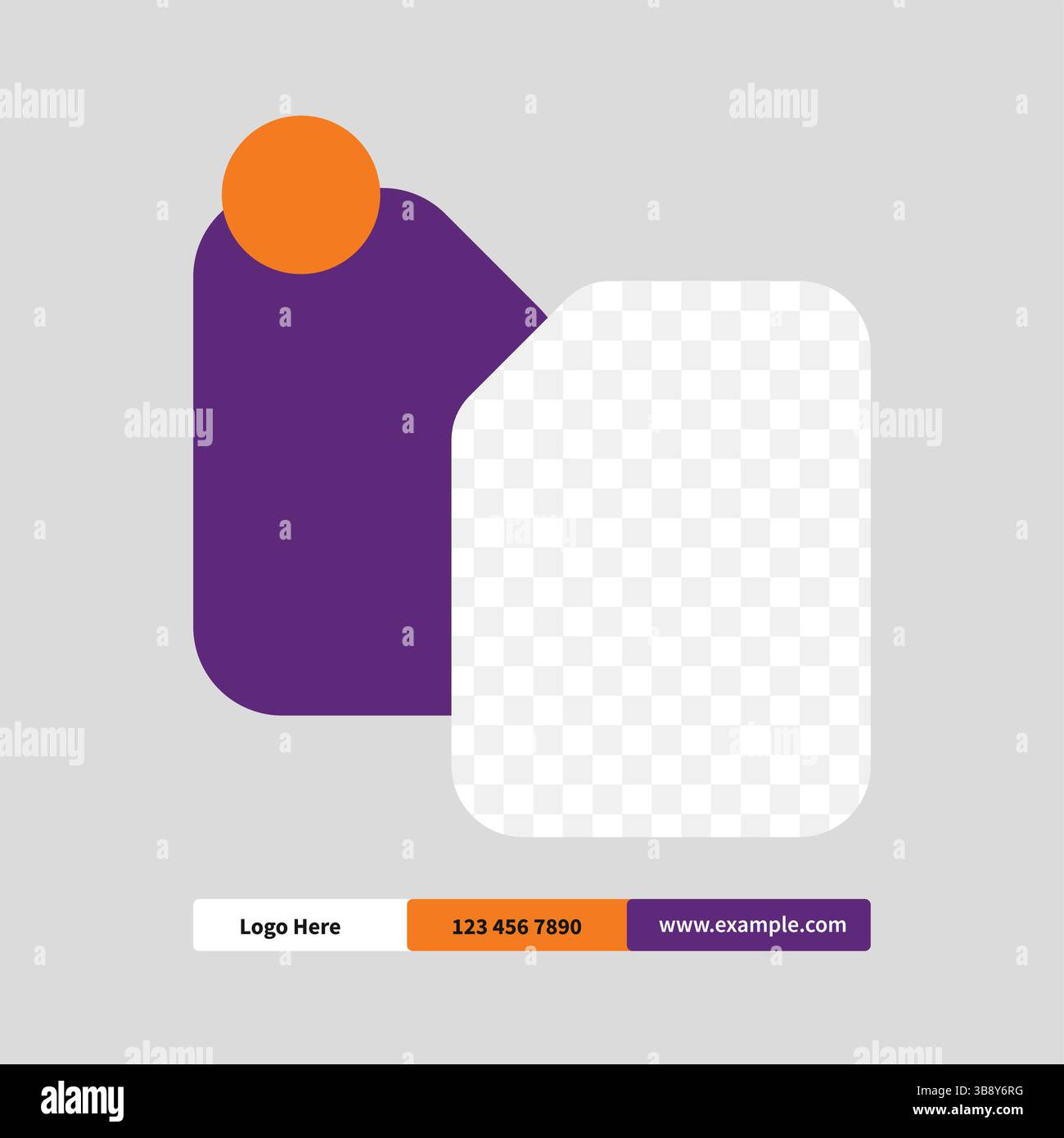 Stile UX UI per la progettazione del preventivo - moderno design della scheda preventivo con segnaposto immagine Illustrazione Vettoriale