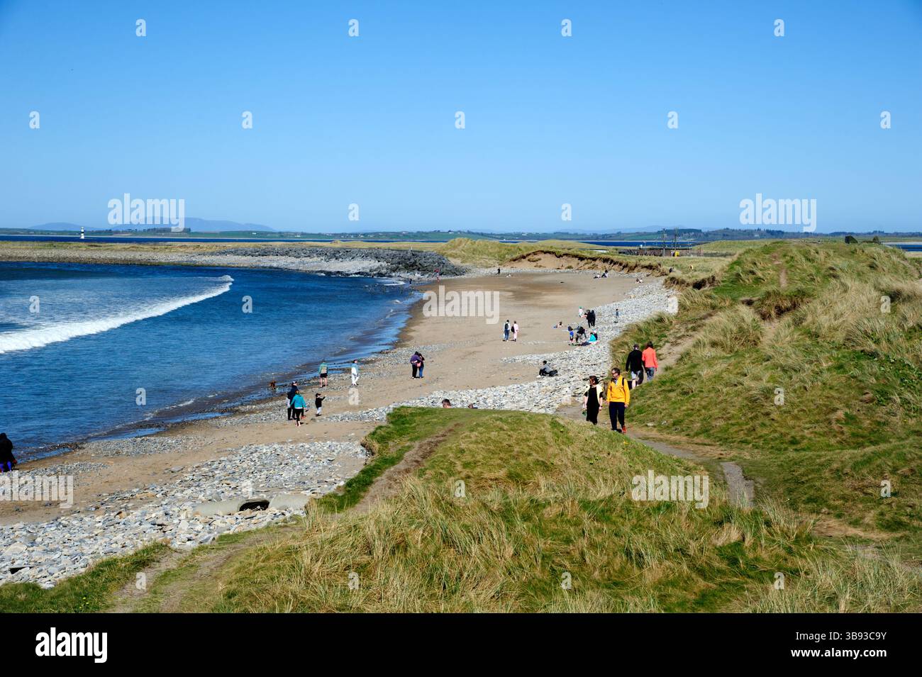 La vista sulla spiaggia delle monache, Strandhill, Co, Sligo, Irlanda Foto Stock