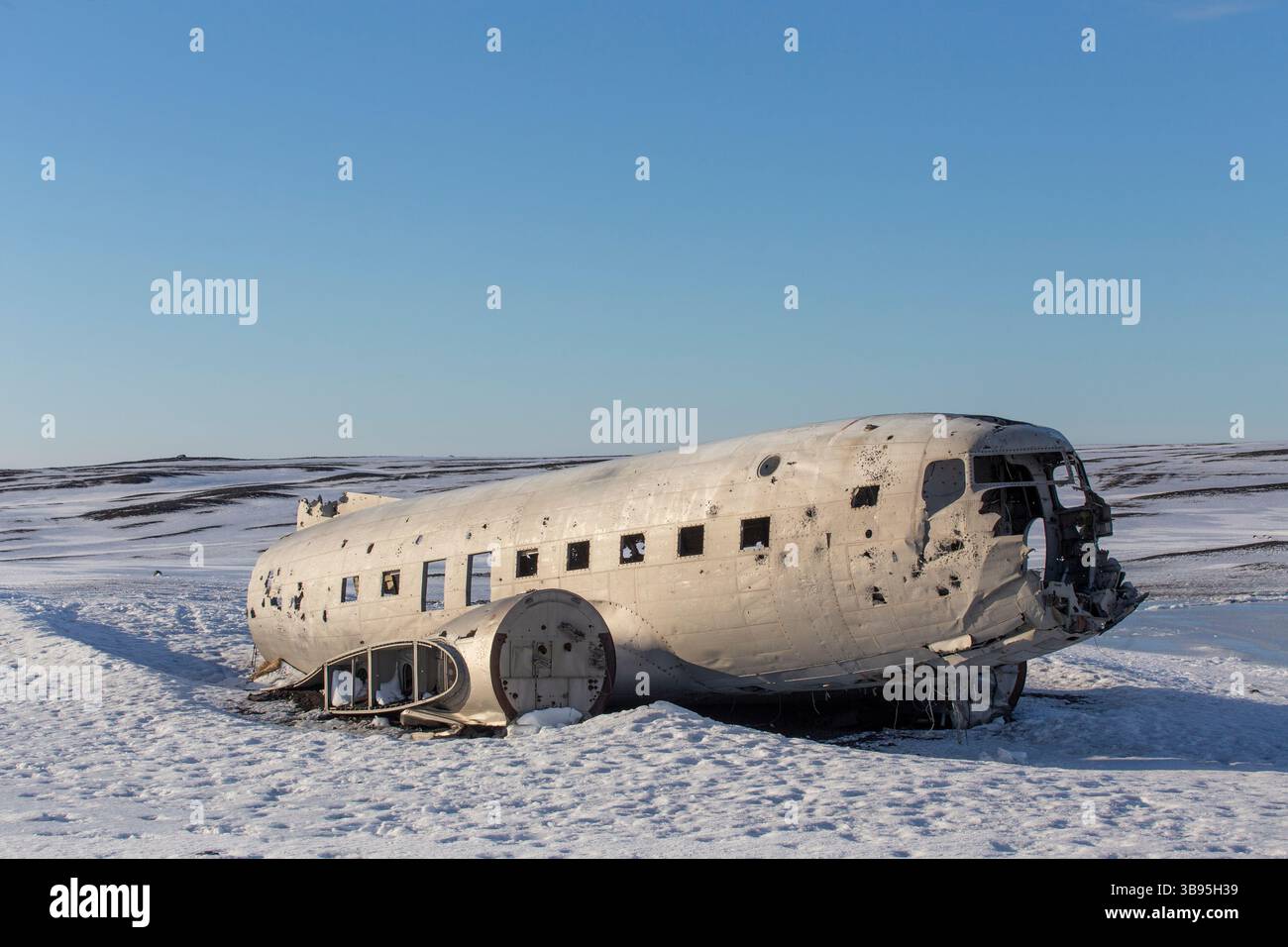 Sólheimasandur Douglas DC-3 schianto, Islanda Foto Stock