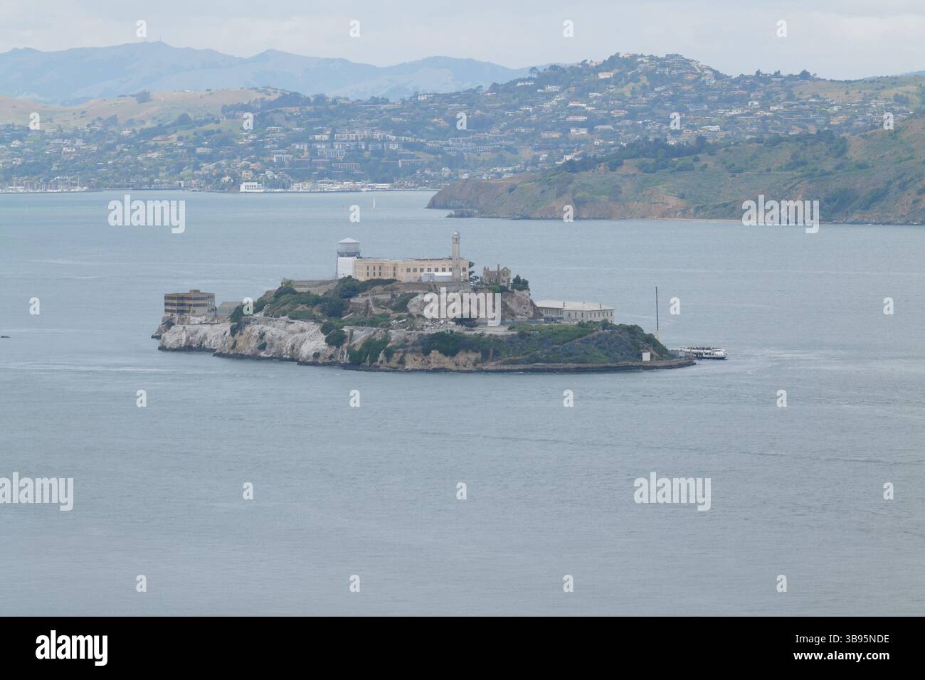La famigerata isola di Alcatraz e il penitenziario federale di massima sicurezza nella Baia di San Francisco - Bay area, California Foto Stock