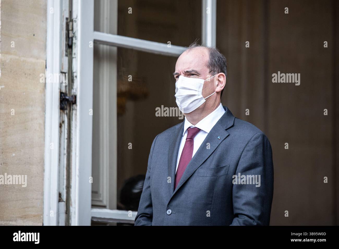 5 ottobre 2021, Parigi, Ile-de-France (regione, Francia: Il primo Ministro riceve la signora Marta Lucia RAMIREZ DE RINCON, Vicepresidente e Ministro degli affari Esteri della Repubblica di Colombia, in occasione della sua visita di lavoro in Francia. Scambio sulla lotta contro il riscaldamento globale e la pandemia di COVID-19 (immagine di credito: © Sadak Souici/ZUMA Press Wire) Foto Stock