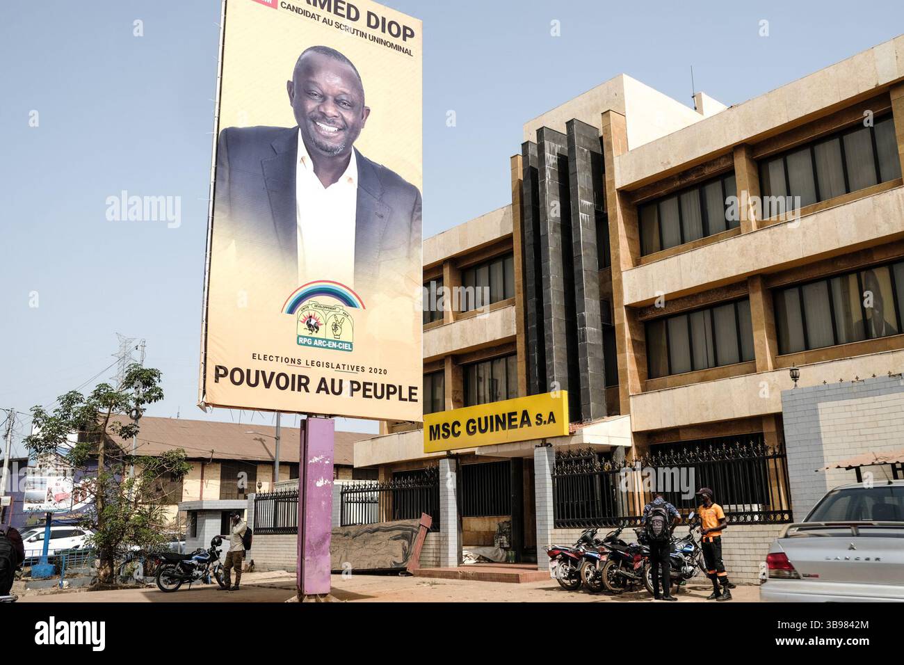 29 febbraio 2020, Conakry, Conakry, Guinea: Le elezioni legislative in Guinea si svolgono il 1° marzo 2020, la capitale Conakry si sta preparando per queste elezioni. (Immagine di credito: © Sadak Souici/ZUMA Press Wire) Foto Stock