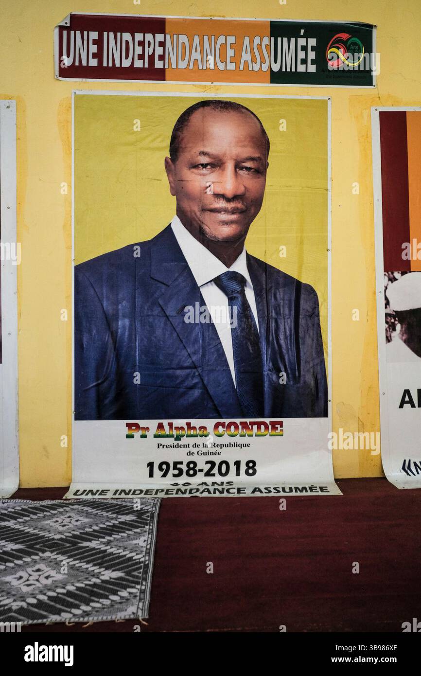 29 febbraio 2020, Conakry, Conakry, Guinea: Le elezioni legislative in Guinea si svolgono il 1° marzo 2020, la capitale Conakry si sta preparando per queste elezioni. (Immagine di credito: © Sadak Souici/ZUMA Press Wire) Foto Stock