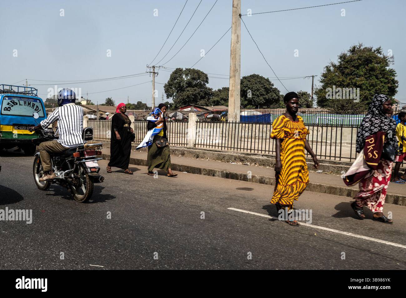 29 febbraio 2020, Conakry, Conakry, Guinea: Le elezioni legislative in Guinea si svolgono il 1° marzo 2020, la capitale Conakry si sta preparando per queste elezioni. (Immagine di credito: © Sadak Souici/ZUMA Press Wire) Foto Stock