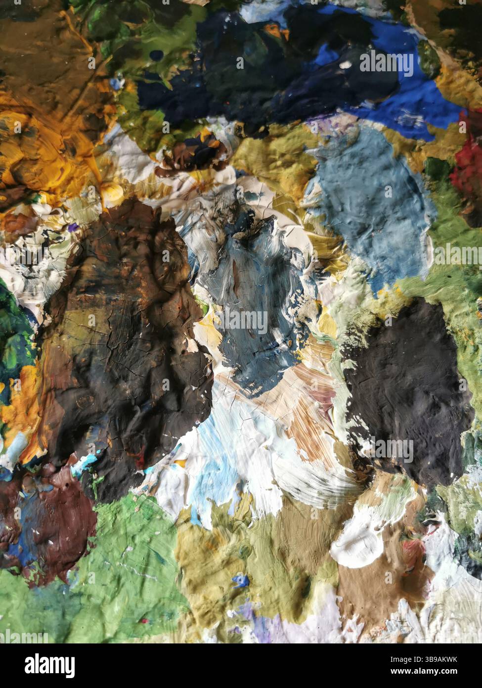 la struttura della tavolozza dei colori è un ottimo sfondo Foto Stock