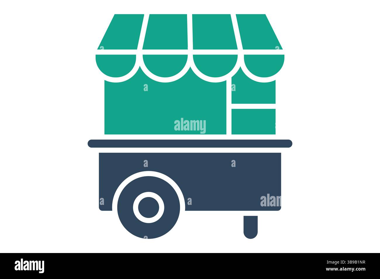 Icona carrello alimenti. stile icona a tinta unita. icona relativa ai servizi di catering che portano cibo. illustrazione vettoriale degli elementi di catering Illustrazione Vettoriale