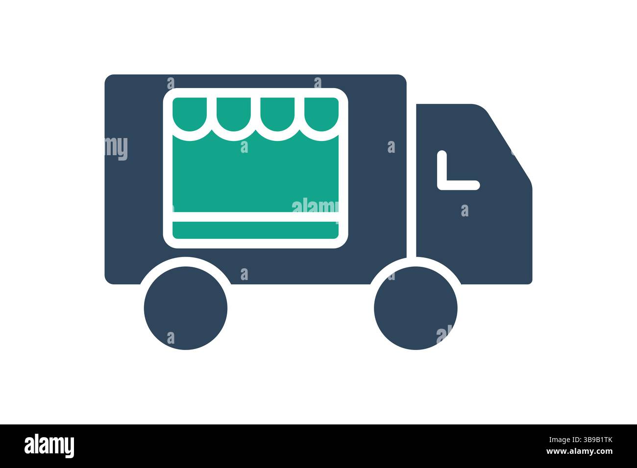 Icona food truck. stile icona a tinta unita. icona relativa ai servizi di catering che portano cibo. illustrazione vettoriale degli elementi di catering Illustrazione Vettoriale