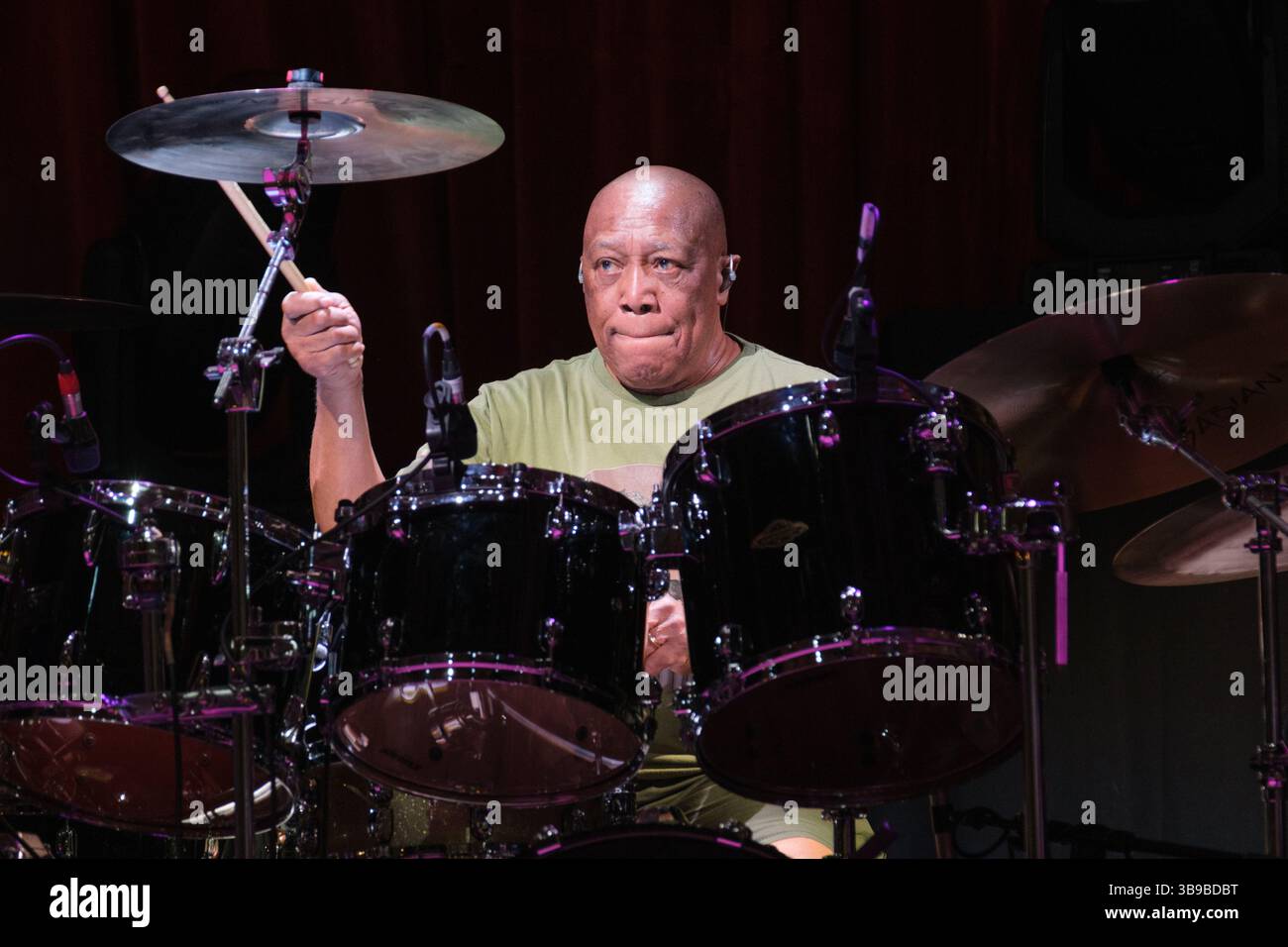 Billy Cobham si esibisce al Cheltenham Jazz Festival, Regno Unito. 3 maggio 2025 Foto Stock