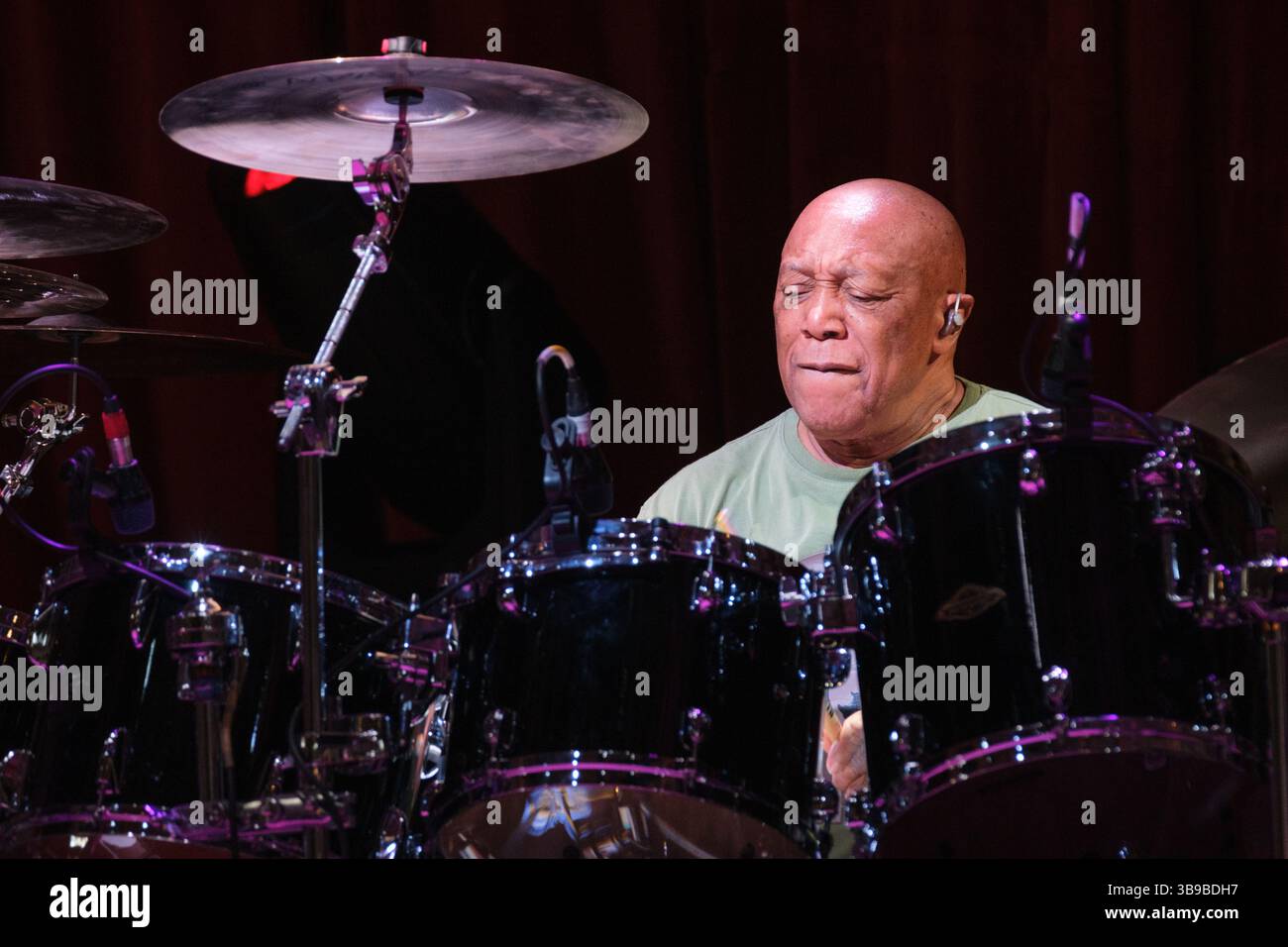 Billy Cobham si esibisce al Cheltenham Jazz Festival, Regno Unito. 3 maggio 2025 Foto Stock