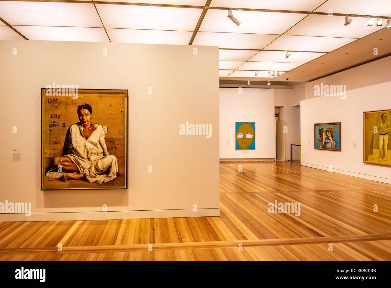 Il cemento e il vetro, progettato da Johnson Pilton Walker, National Portrait Gallery offre 14.000sqm spazi per l'esposizione di opere d'arte importanti a livello nazionale Foto Stock