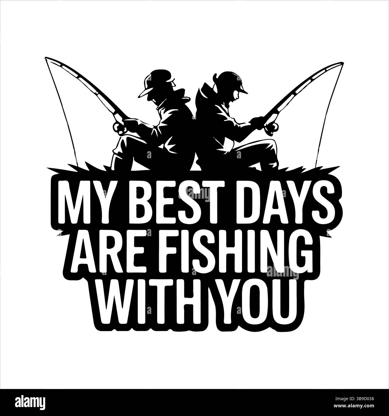 Design svg per la pesca Illustrazione Vettoriale