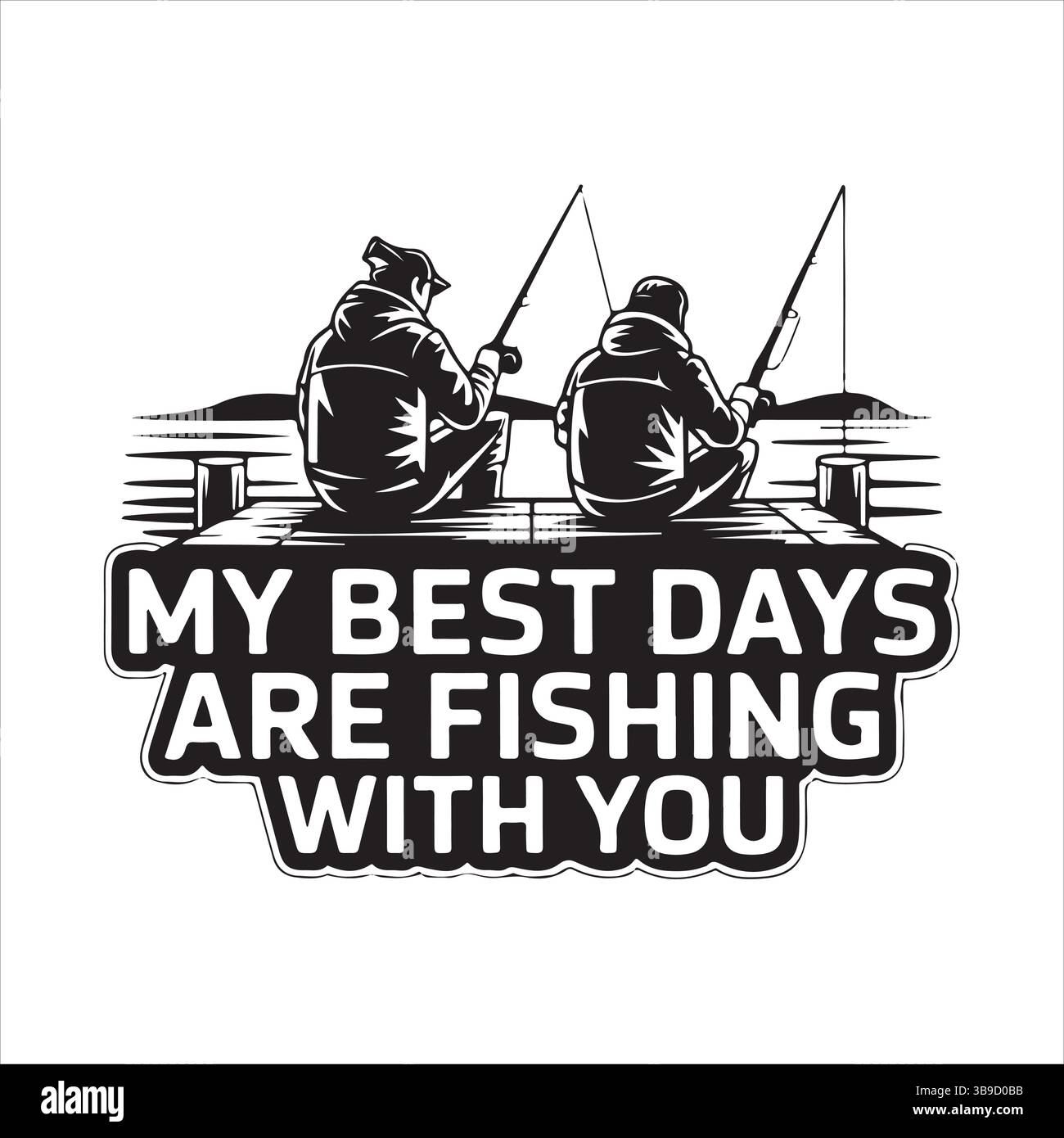 Design svg per la pesca Illustrazione Vettoriale