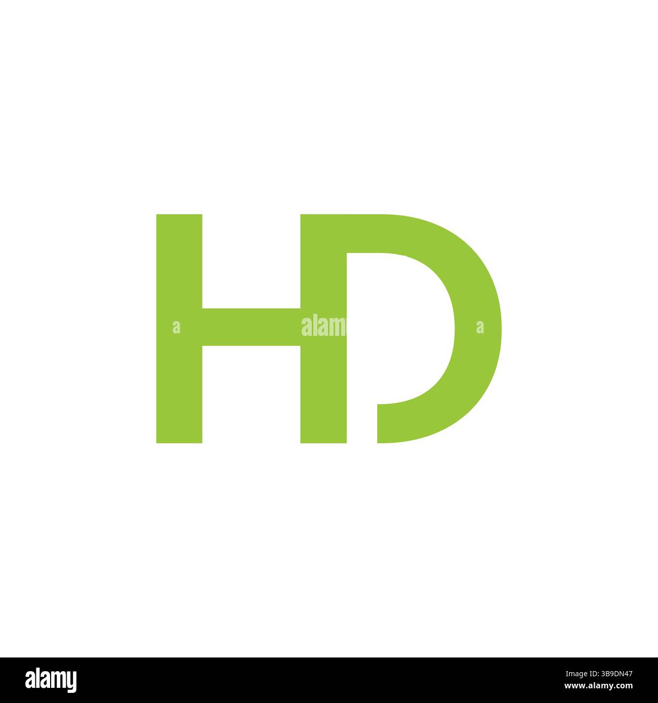 Logo HD Modern Letter. Modello logo monogramma HD piatto Illustrazione Vettoriale