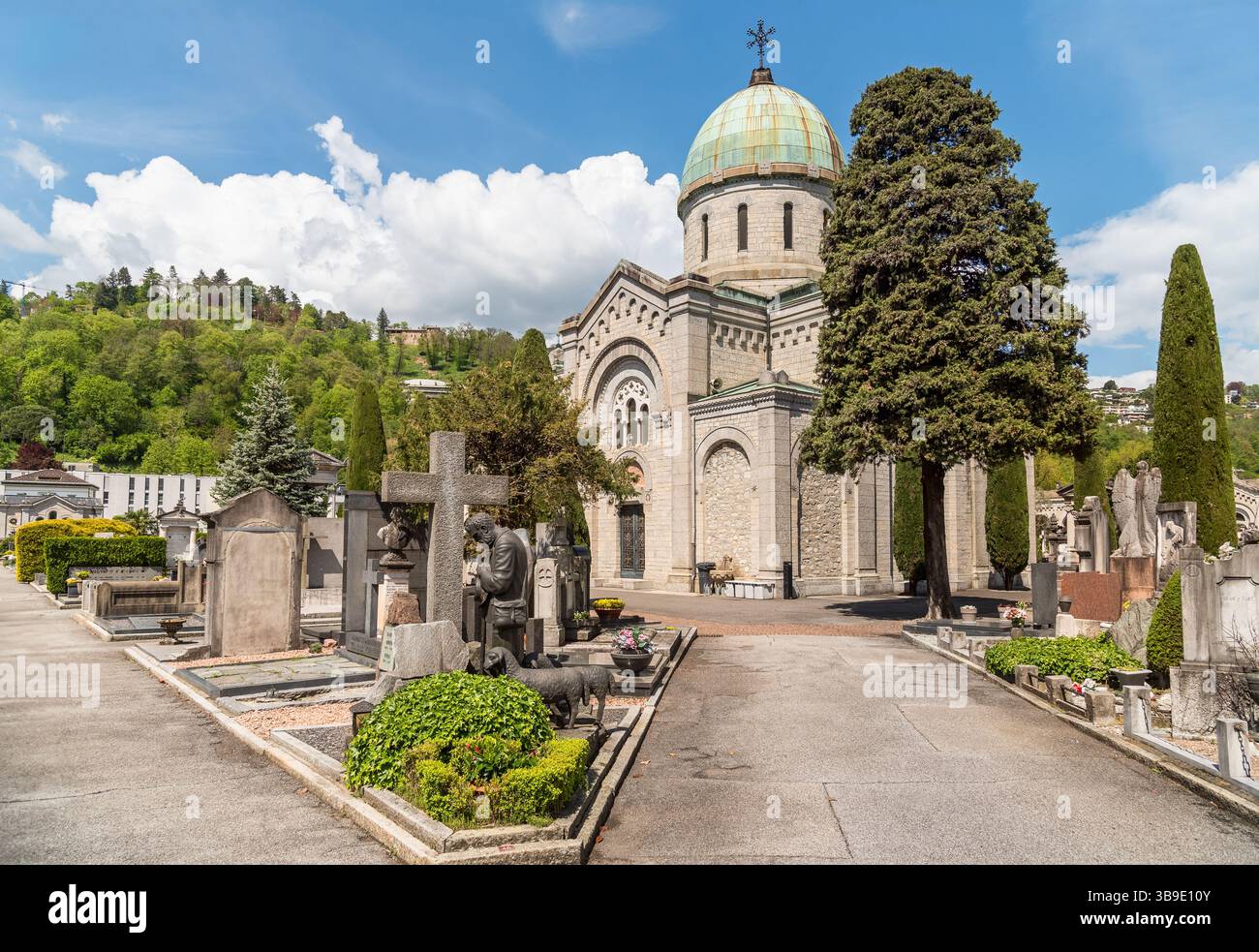 Cimitero monumentale di Lugano, nel Canton Ticino, Svizzera Foto Stock