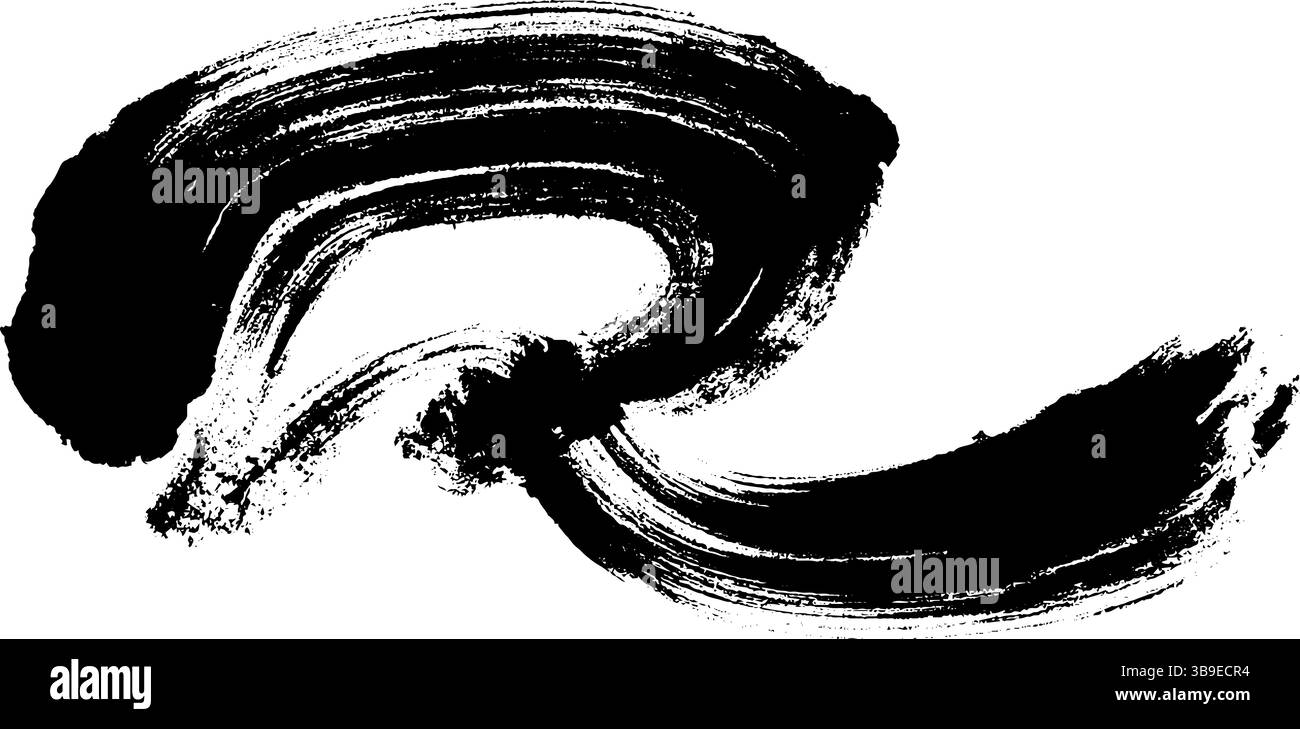 Tradizionale arte calligrafa giapponese ambientata per design culturale e ispirazione zen. Illustrazione Vettoriale