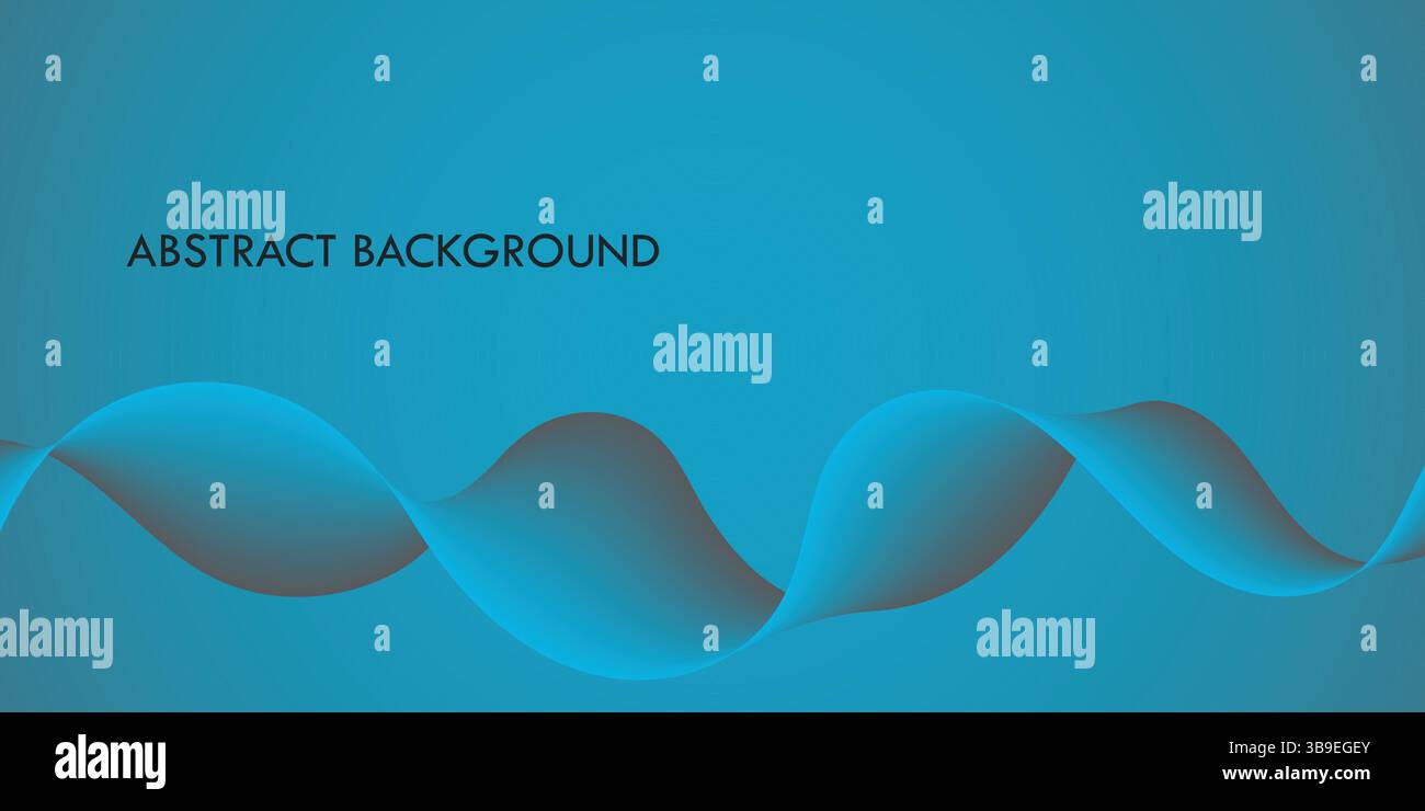 Blue Abstract Wave background Design per progetti moderni Illustrazione Vettoriale