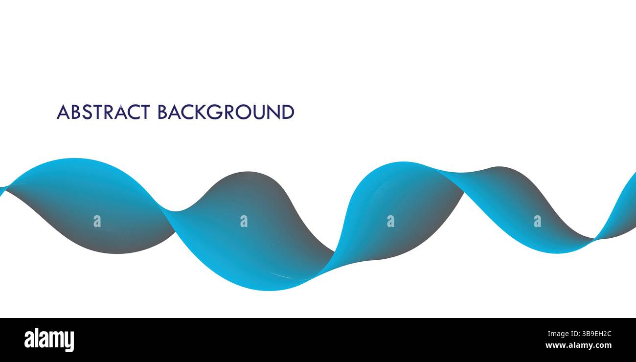 Moderno sfondo astratto a onde blu con White Space Design Illustrazione Vettoriale