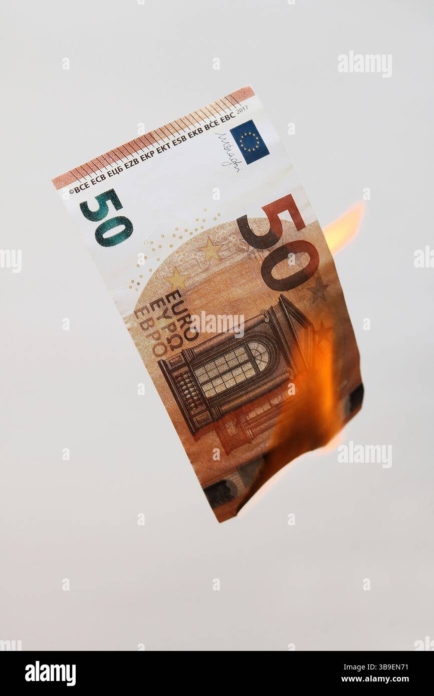 Distruzione del denaro attraverso l'inflazione Foto Stock